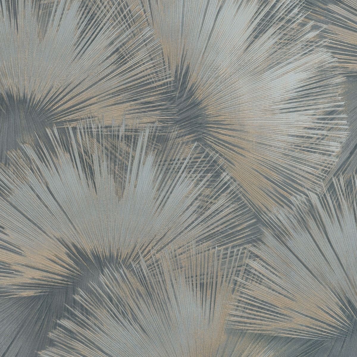 Rasch Opulenza Fan Vinyl Wallpaper - Blue