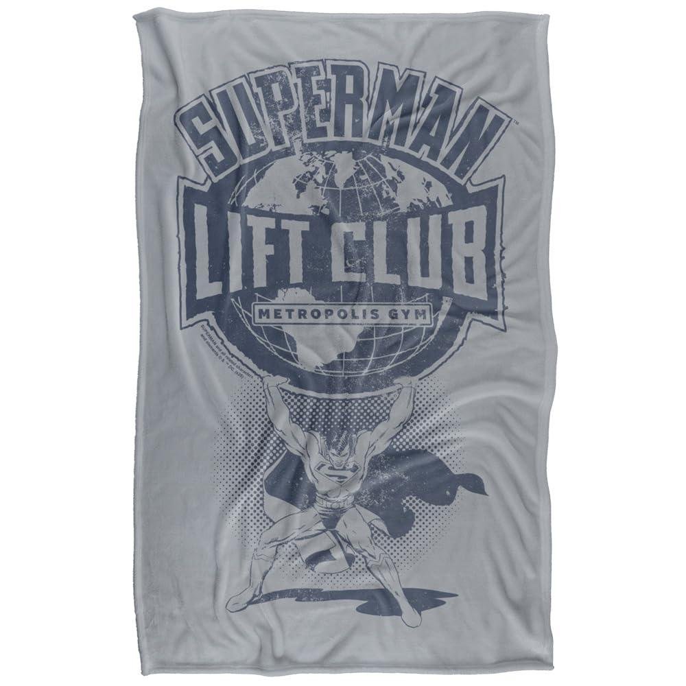 Superman Metropolis Gym Lift Club Soft Touch Blanket - 147cm x 91cm