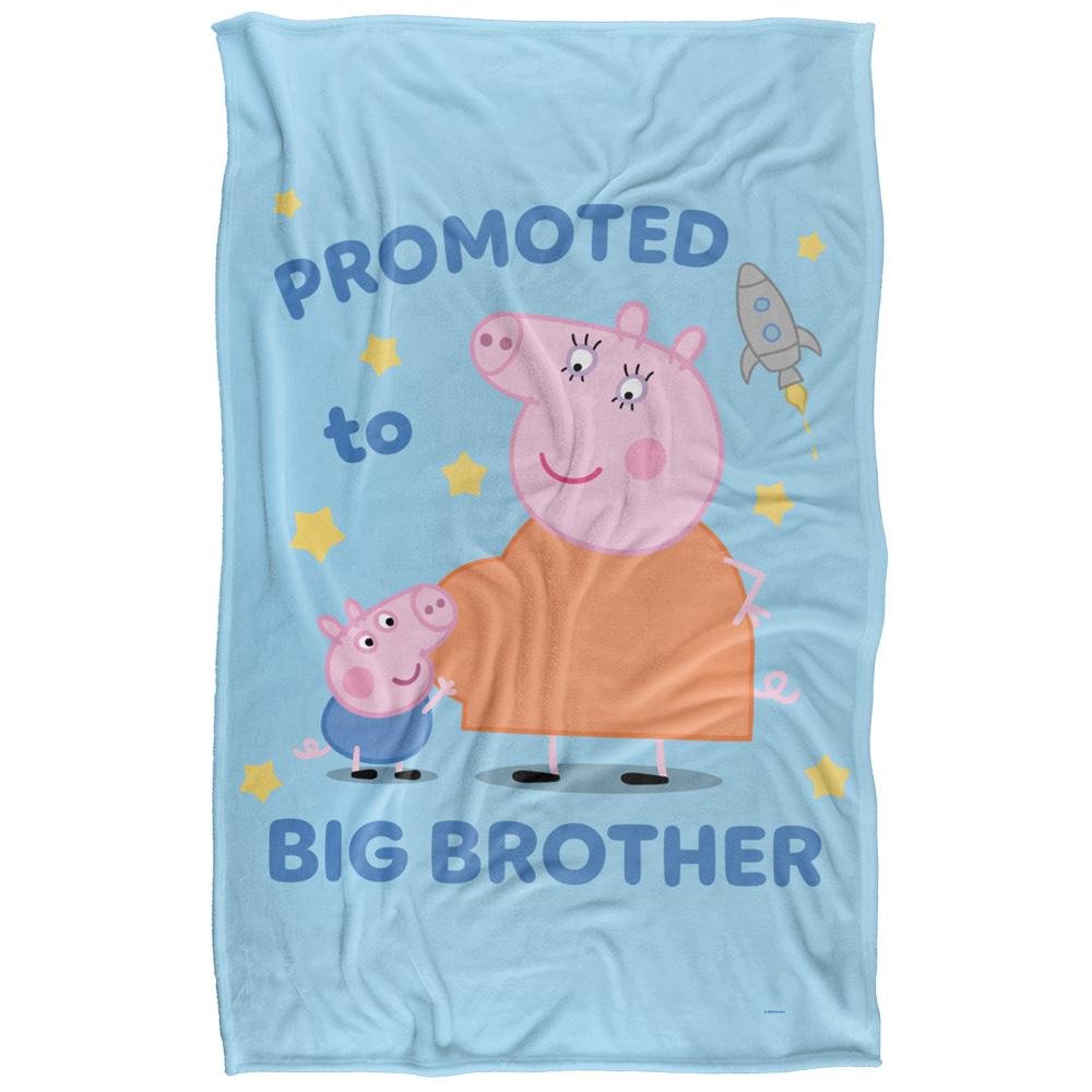 Peppa Pig Promoted To Big Brother White Blanket - 152cm x 127cm