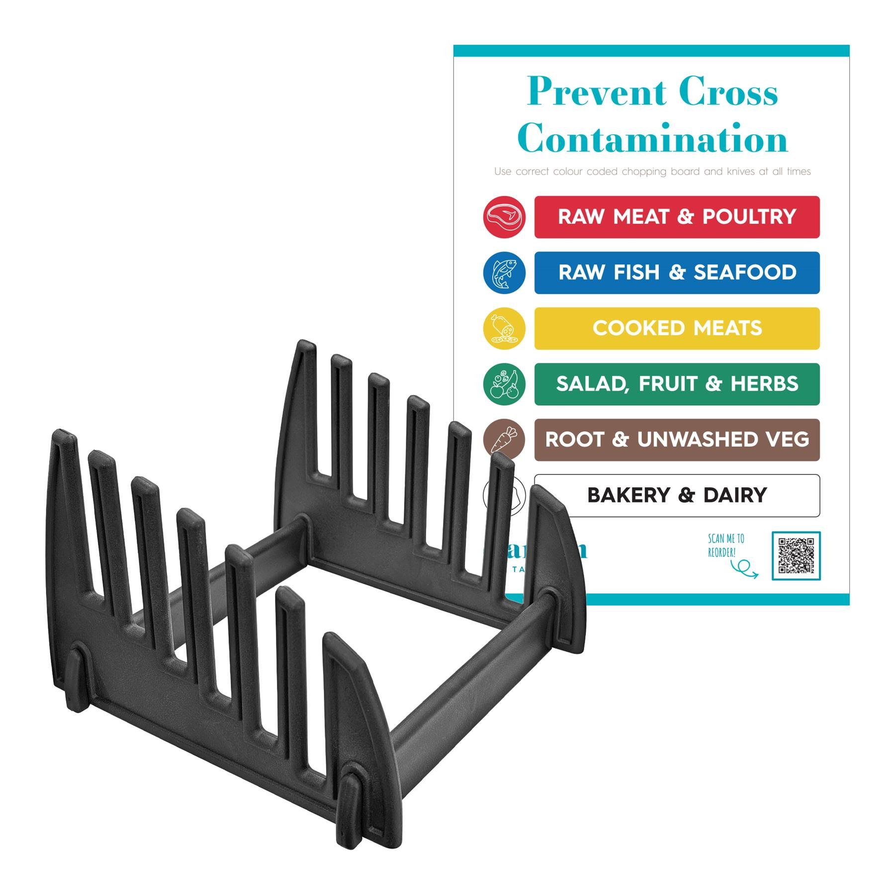 Argon Tableware Chopping Board Stand 6 Slot - Black