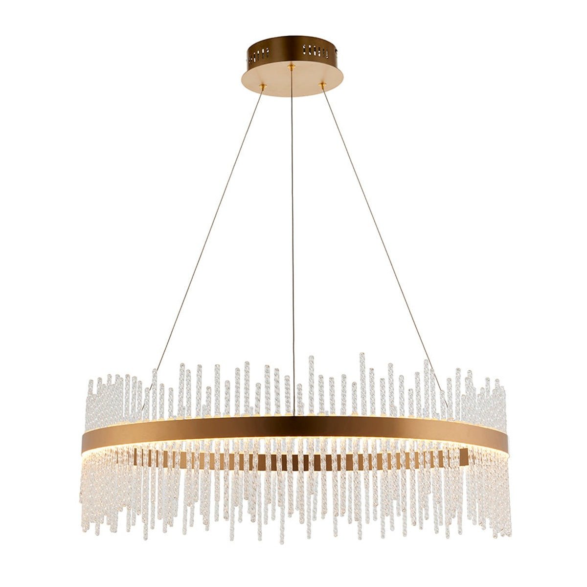 Loops Direct Steel and Aluminium Alloy Pendant Light - Brushed Gold