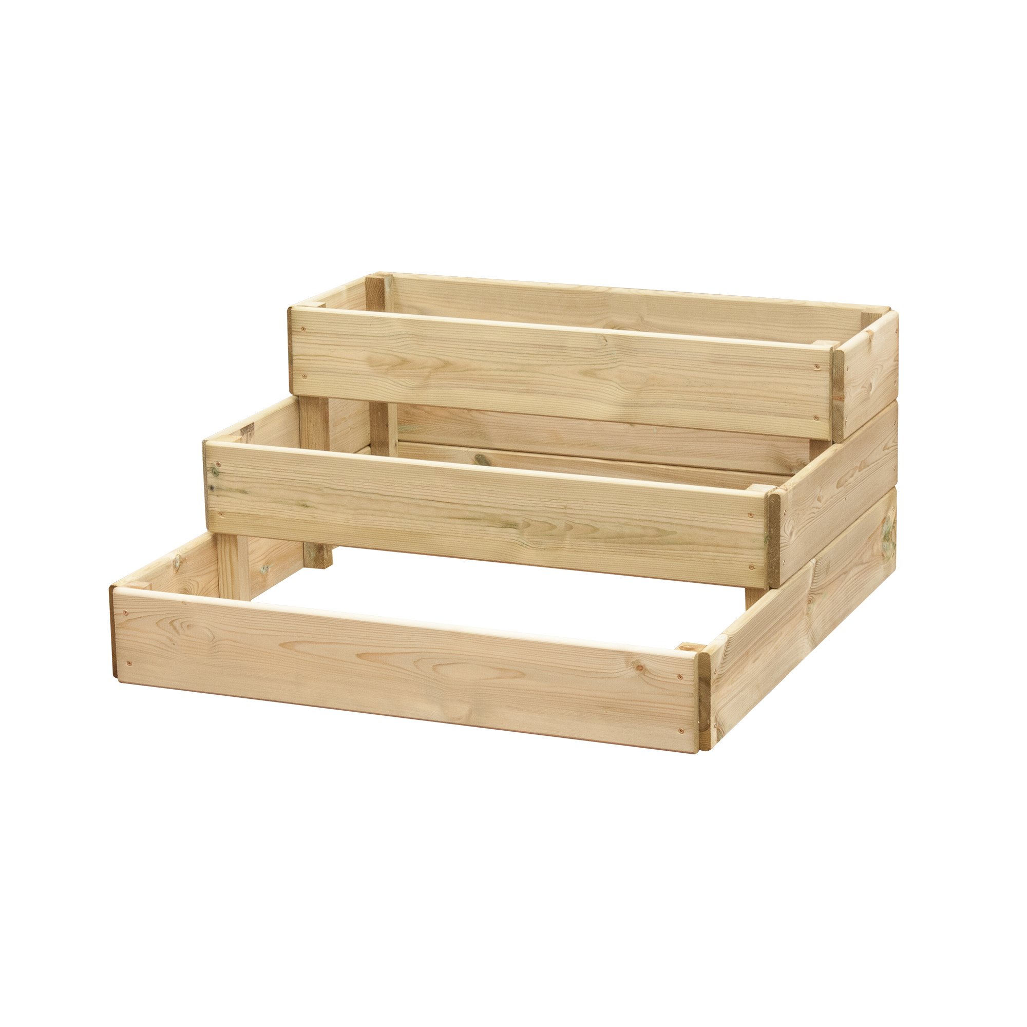 Greena Cascading Wooden Raised Bed - Width 90cm - 3 tiers