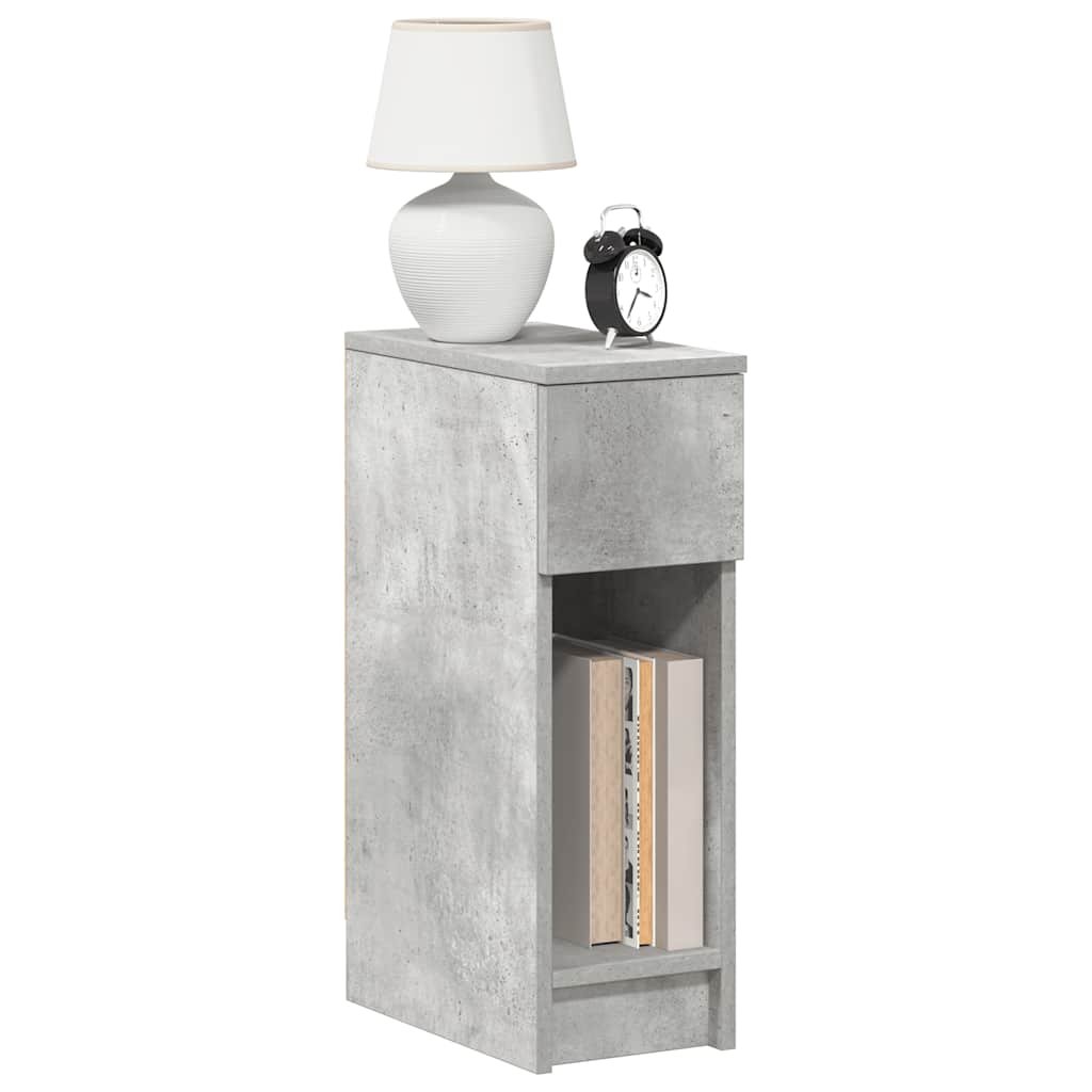 Walplus 1 Drawer Bedside Cabinet - Stone Grey - 20 x 36 x 60 cm