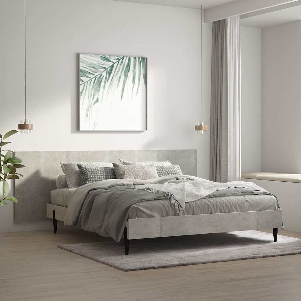 Walplus Engineered Wood Wall Headboard - Granite Grey - 240 x 1.5 x 80 cm