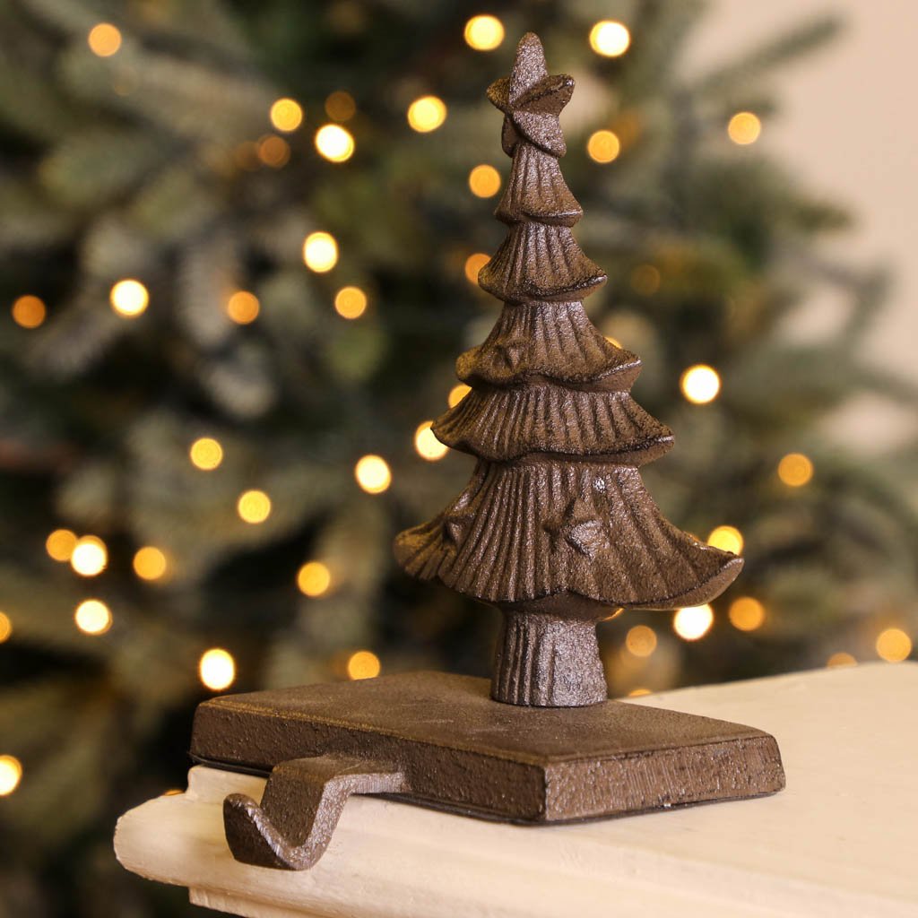 Dibor Cast Iron Tree Stocking Holder - Brown