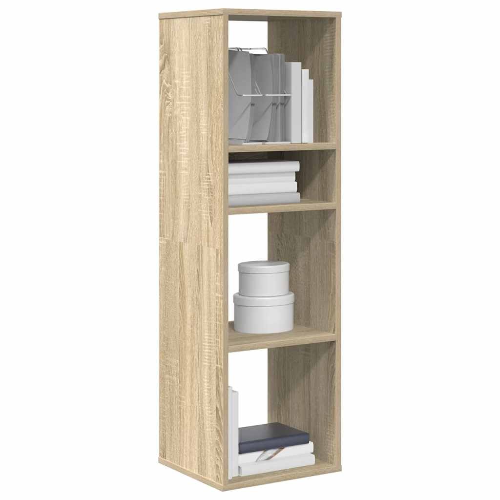Walplus Engineered Wood Book Cabinet - Light Oak - 34 x 31 x 112 cm
