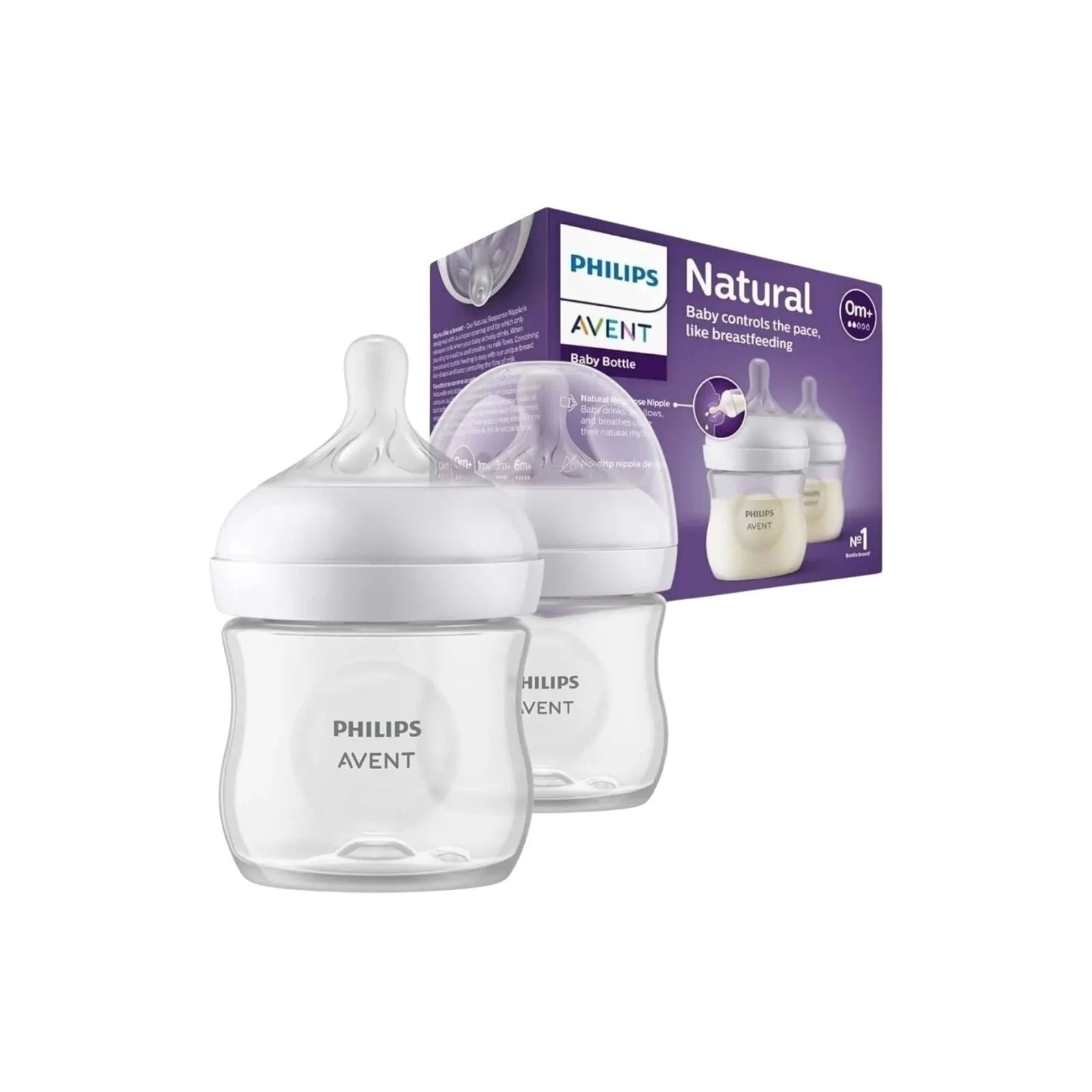 Philips Avent Pack of 2 Natural Response PP Bottle Set - 125 ml