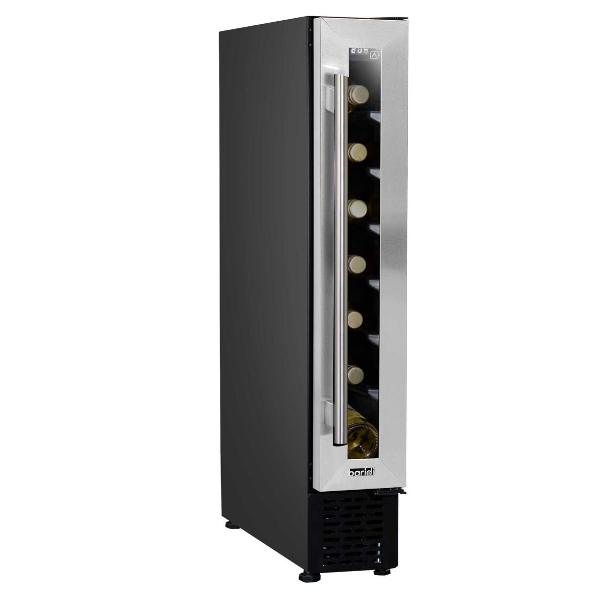 Baridi 7 Bottle Extra-Slim Touch Control Wine Fridge - Stainless Steel