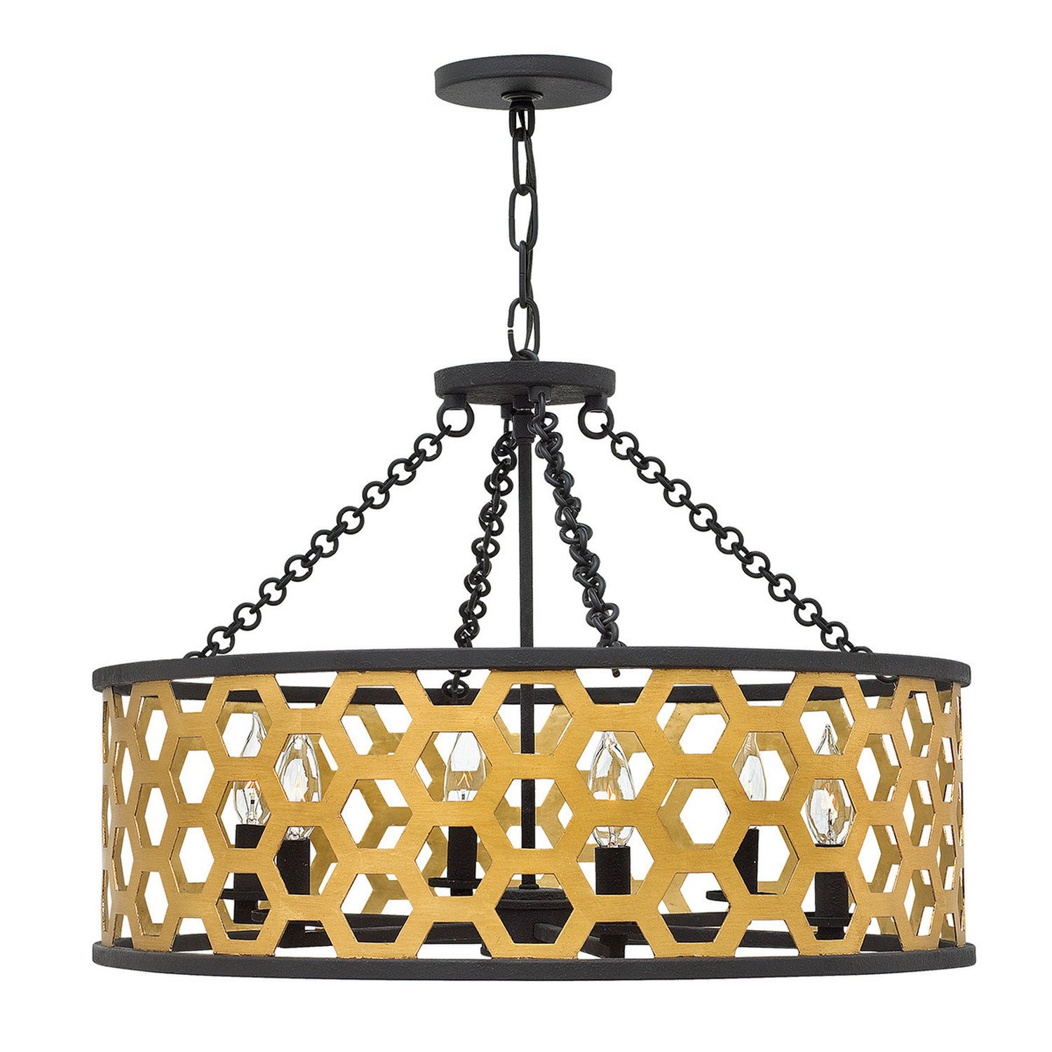 Elstead Felix 6 Arm Pendant Light - Gold