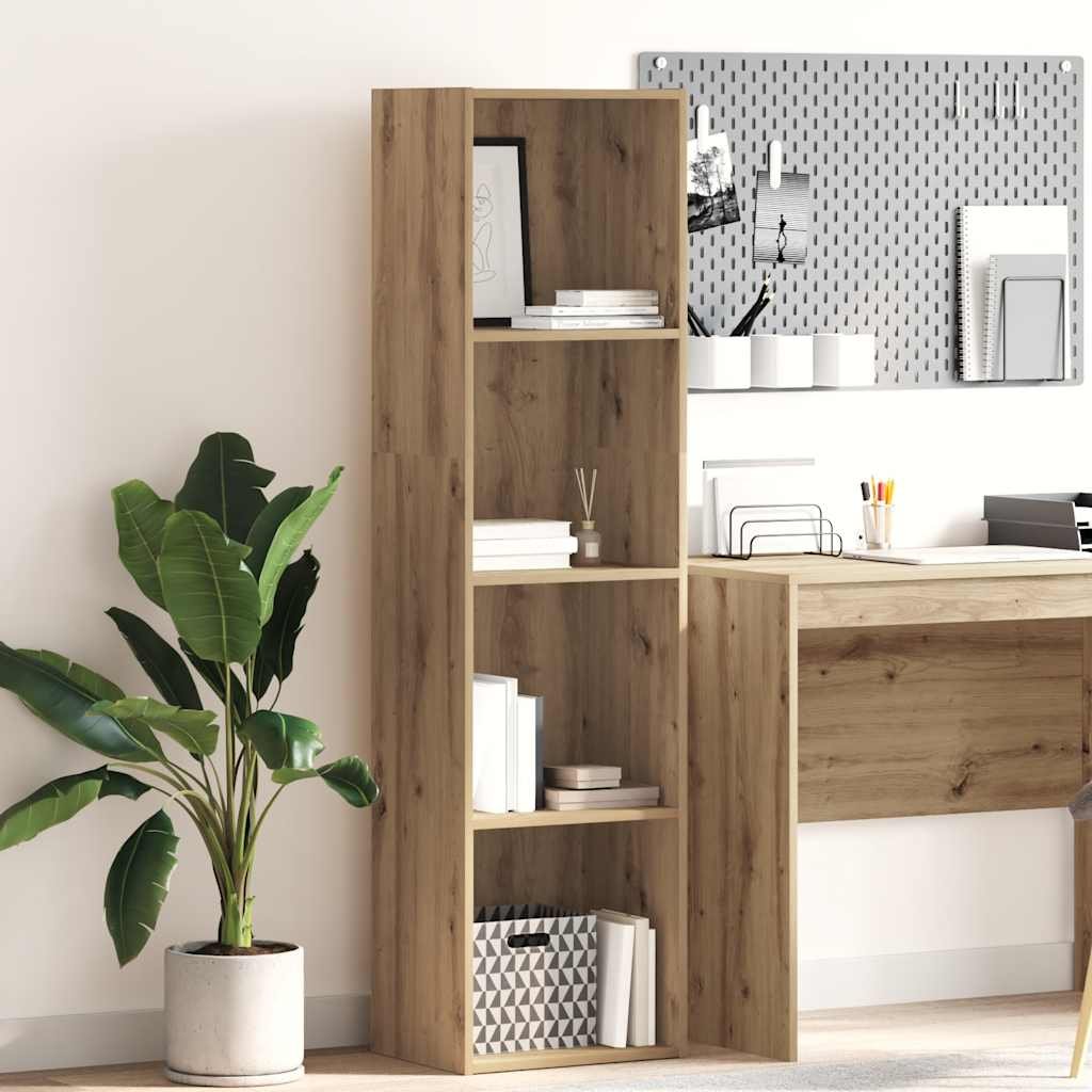 Walplus Engineered Wood Bookcase - Oak - 40 x 30 x 152 cm