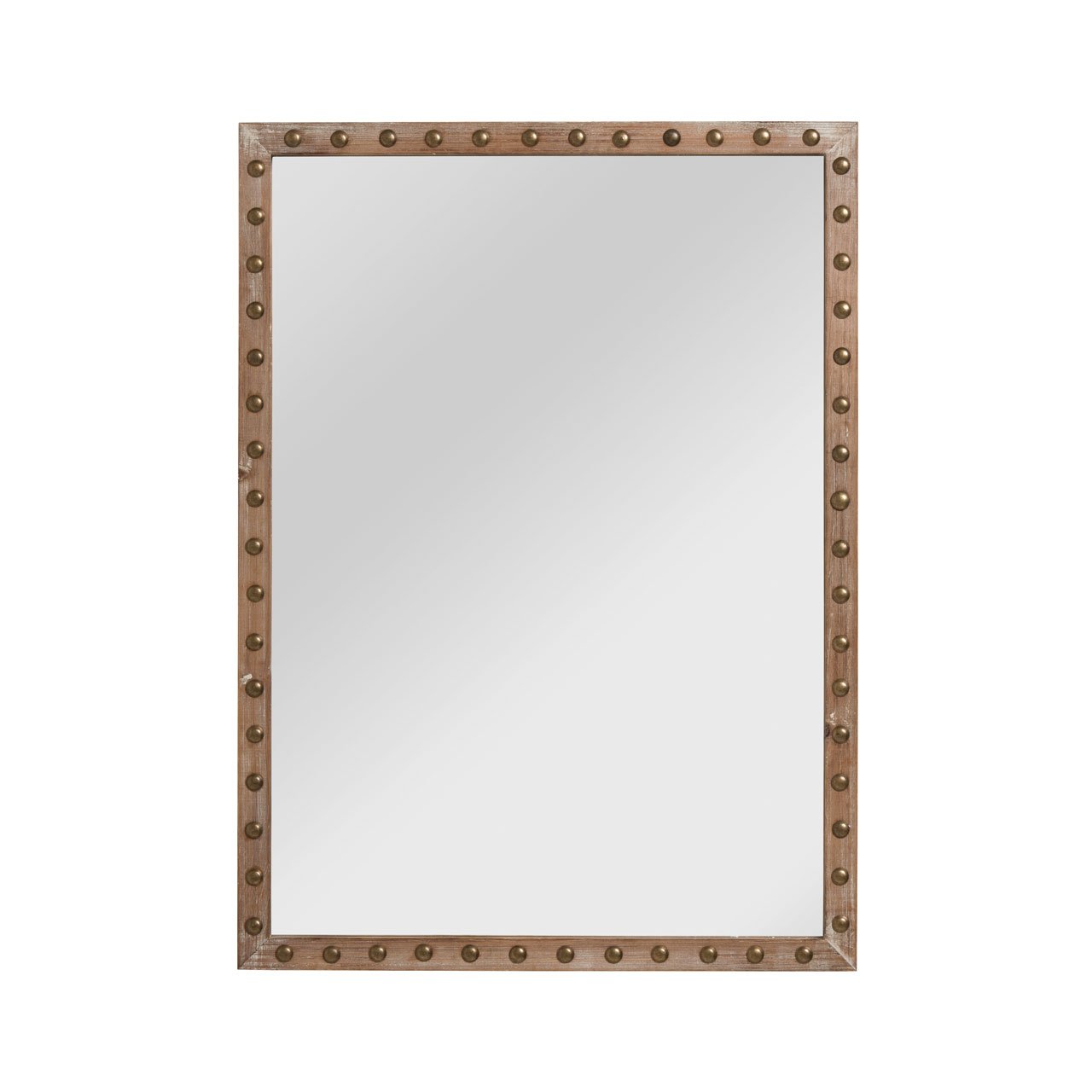 Orsina Tribeca Wall Mirror with Stud Detail – Natural
