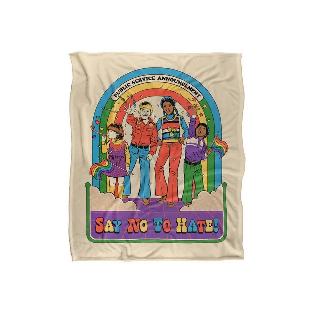 Steven Rhodes Say No To Hate Soft Touch Blanket - 152cm x 127cm