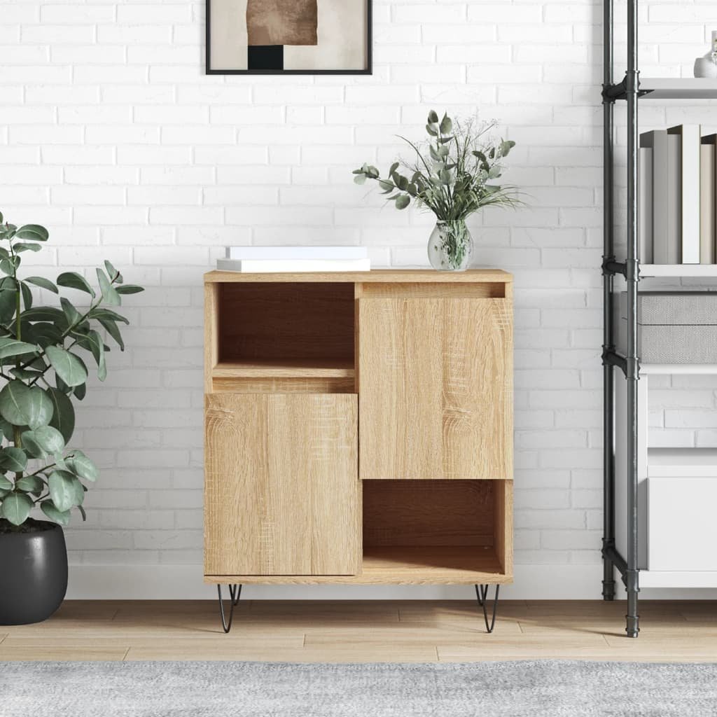 Walplus Engineered Wood Cupboard Sideboard - Sonoma Oak - 60 x 35 x 70 cm