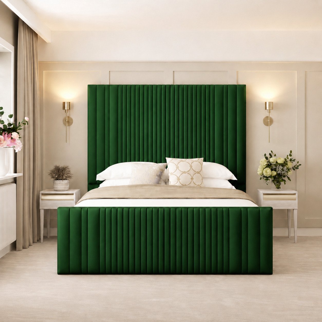 Bed Choices Aspire Single Bed Frame With 70" Headboard - Green