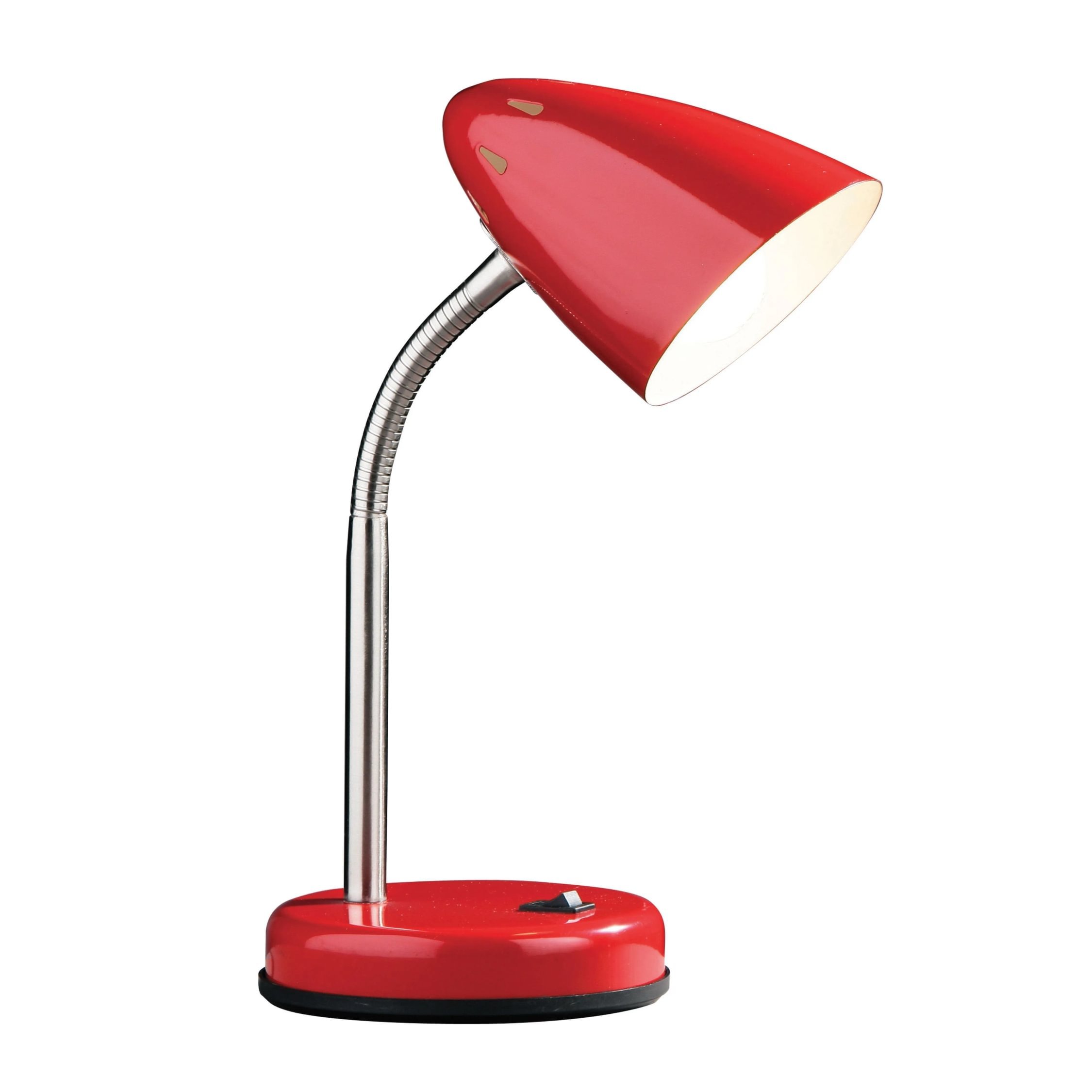 Orsina Flexi Metal Desk Lamp With EU Plug – Red