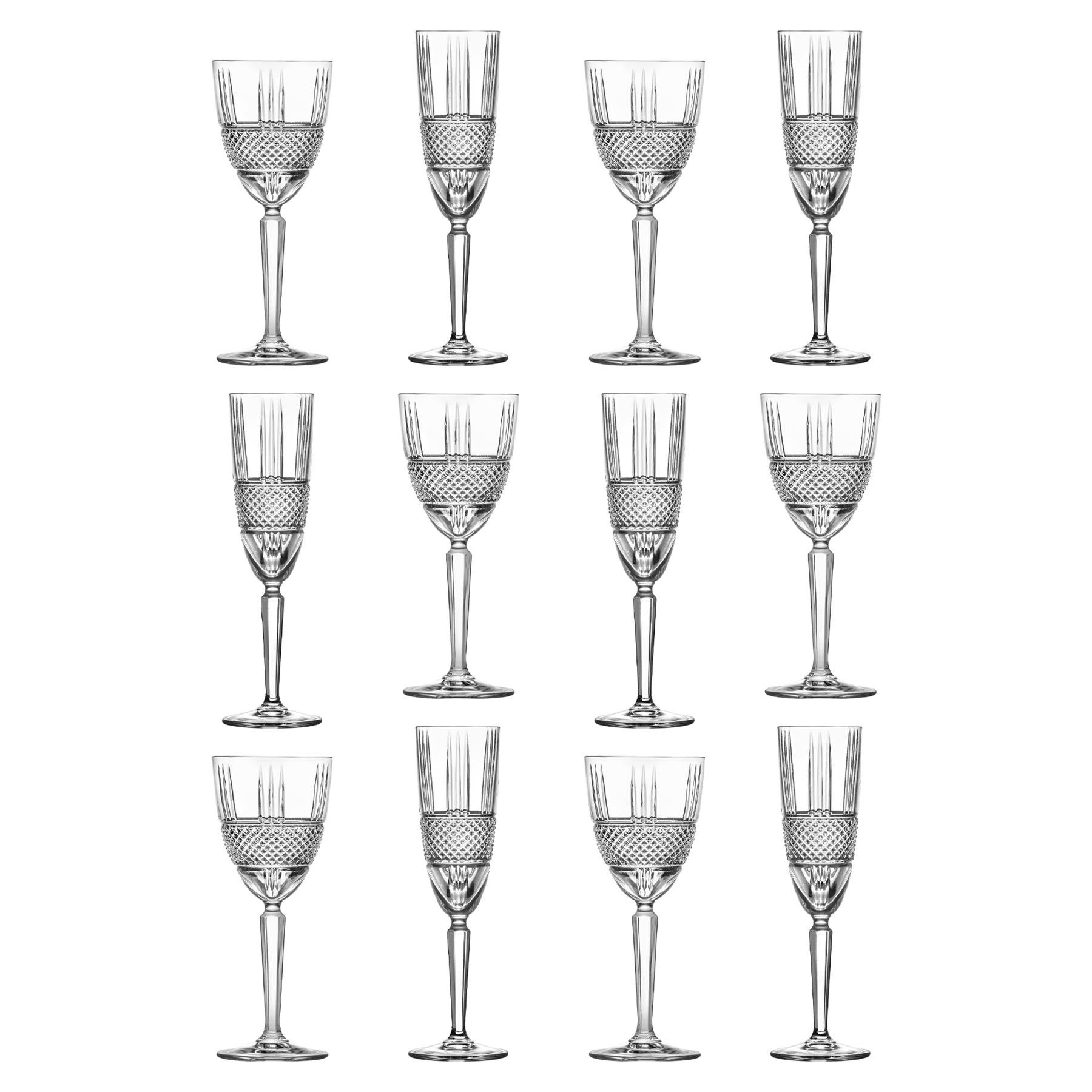 RCR Crystal 12 Piece Brillante Stemware Set