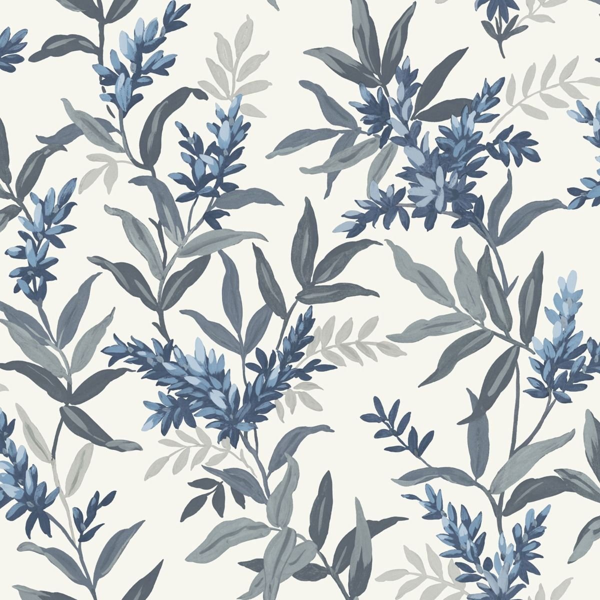 Belgravia Olivia Floral Wallpaper - Blue