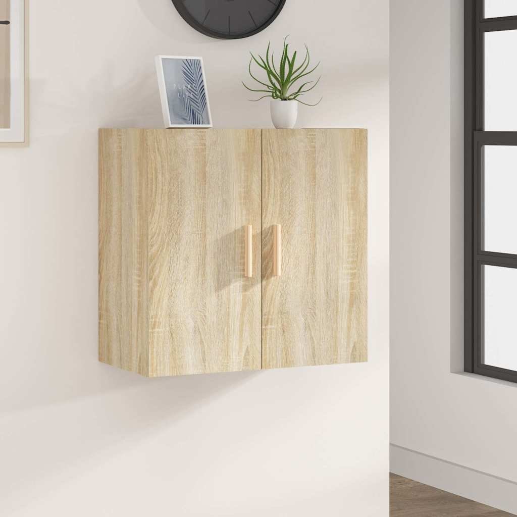 Walplus Engineered Wood Wall Mounted Wall Cabinet - Light Oak - 60 x 30 x 60 cm