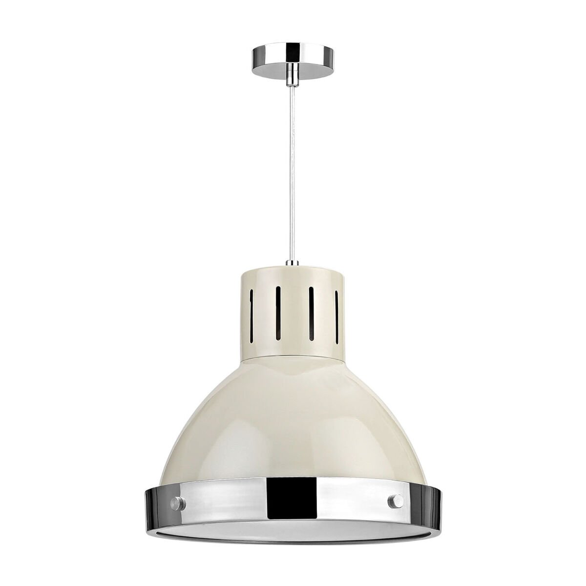 Orsina Vermont Bell-Shaped Metal Pendant Light - Cream