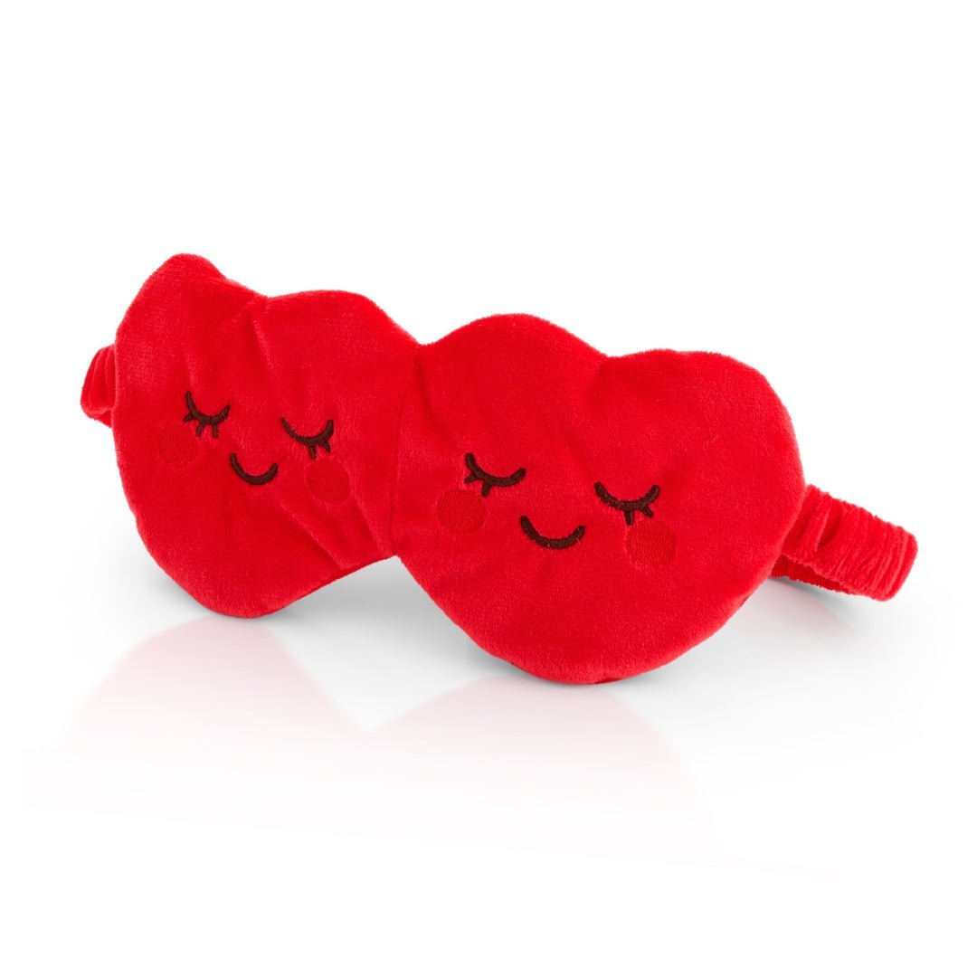 SMUG Plush Sleep Mask - Red Hearts