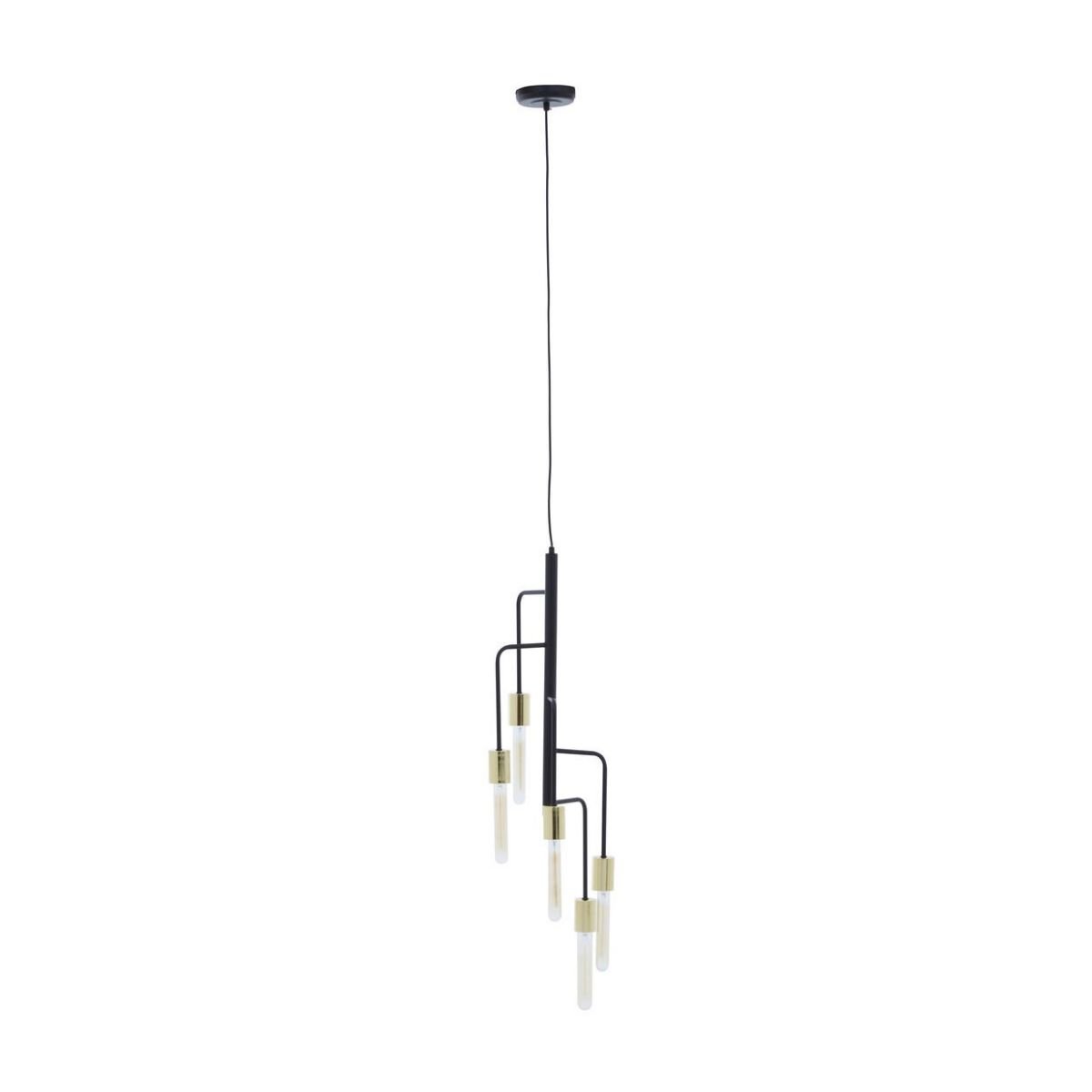 Orsina Lagona 5 Bulb Pendant Light - Gold and Black