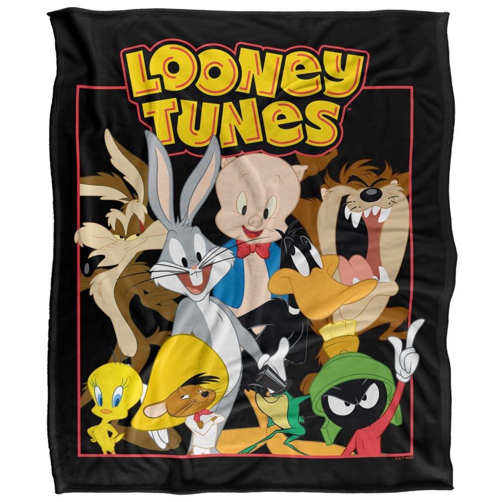 Looney Tunes Silky Group Throw - 152cm x 127cm