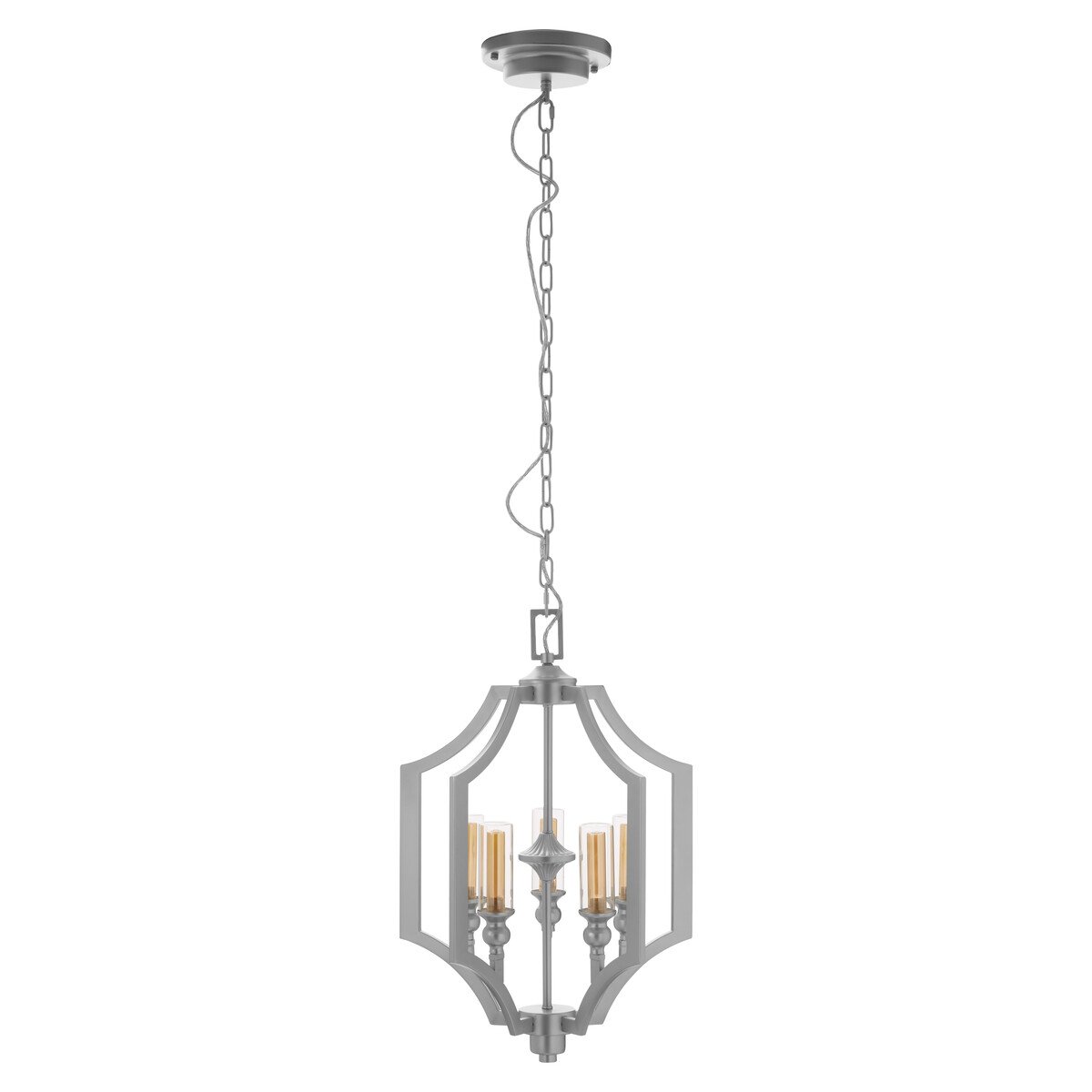 Orsina Alka 5 Bulb Pendant Light - Silver
