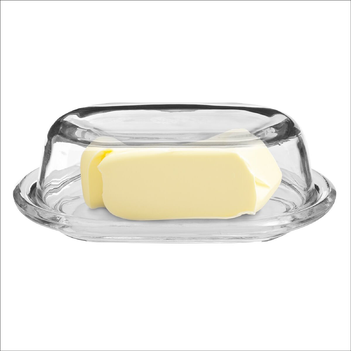 Orsina Olivia Glass Butter Dish – Clear