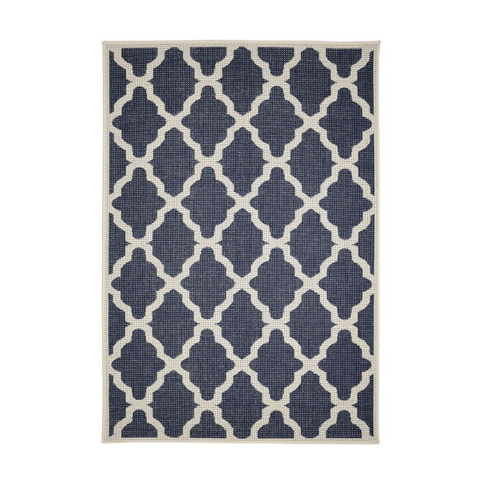 Mega Flooring Blue Modern Abstract Rug - 60 x 110cm