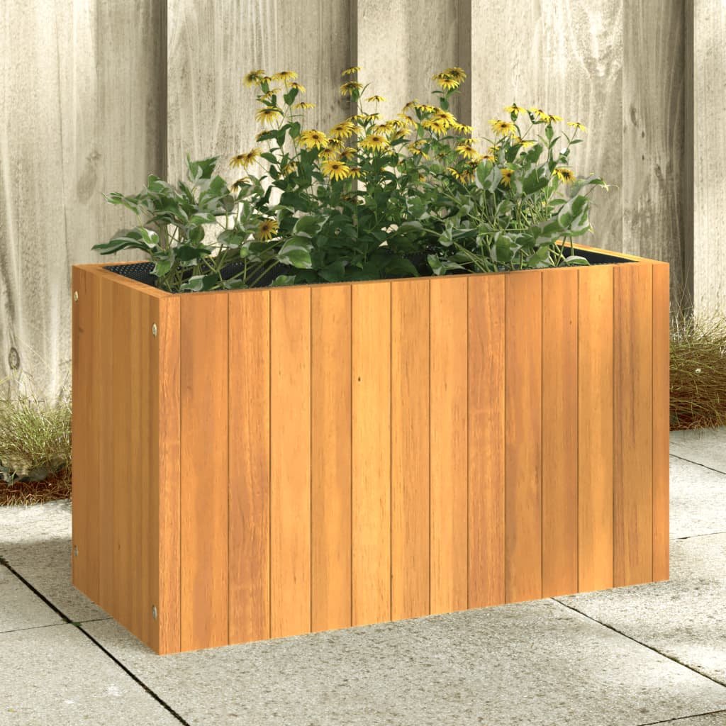 Walplus Acacia Wood Garden Planter - 59 x 27.5 x 35 cm