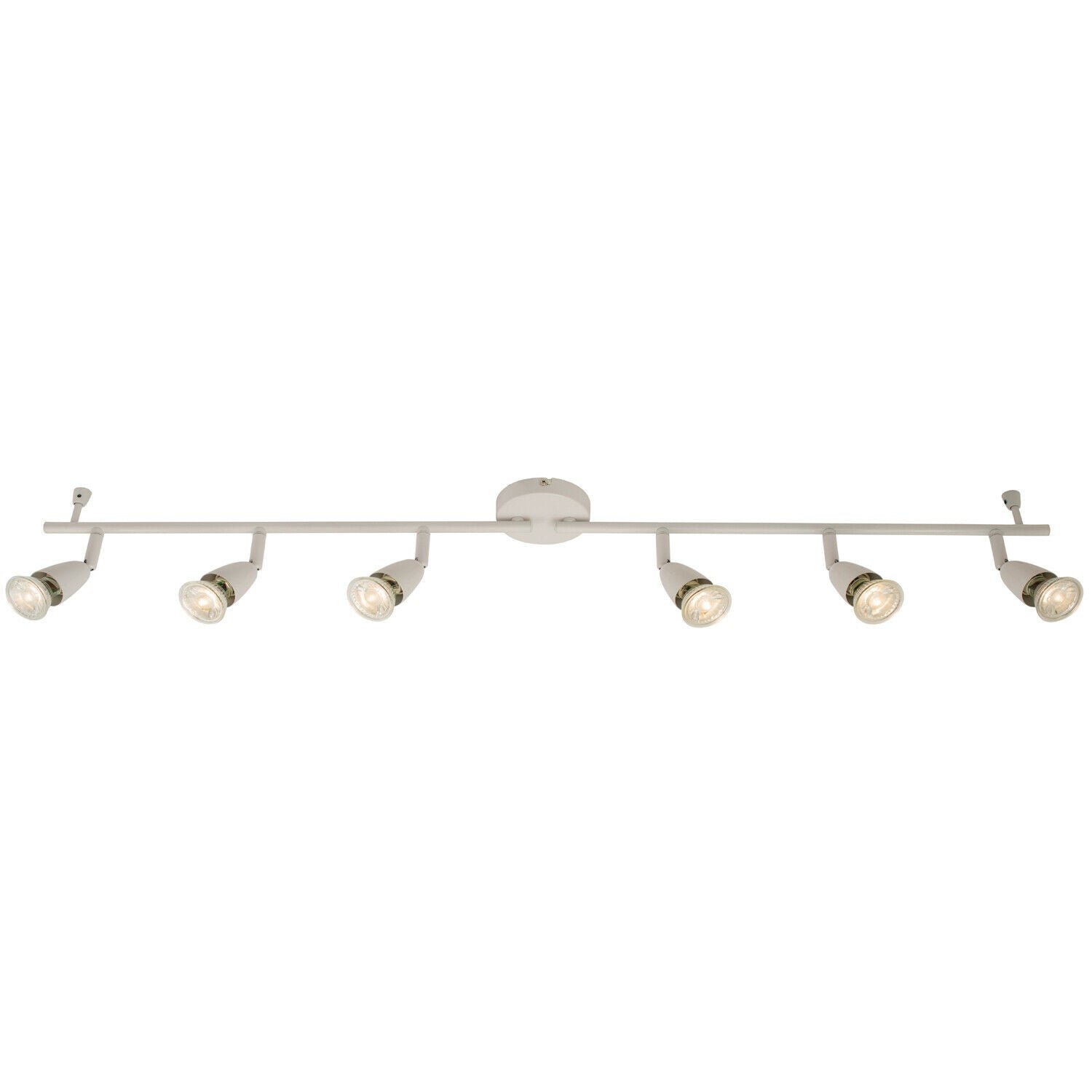 Loops Direct Steel Adjustable Ceiling Spotlight Bar - Gloss White