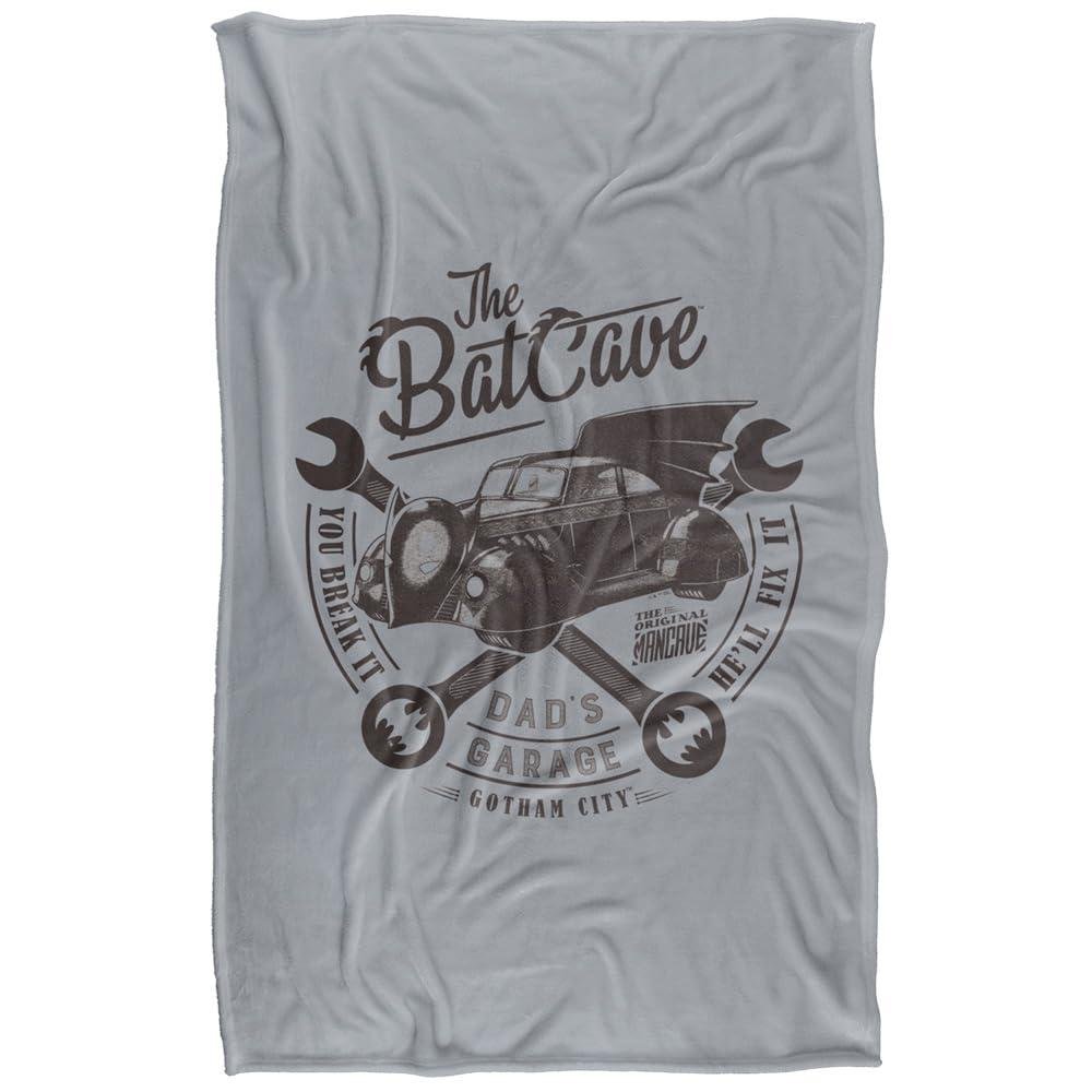 Batman Dad's Garage Is The Batcave Fathers Day Blanket - 147cm x 91cm