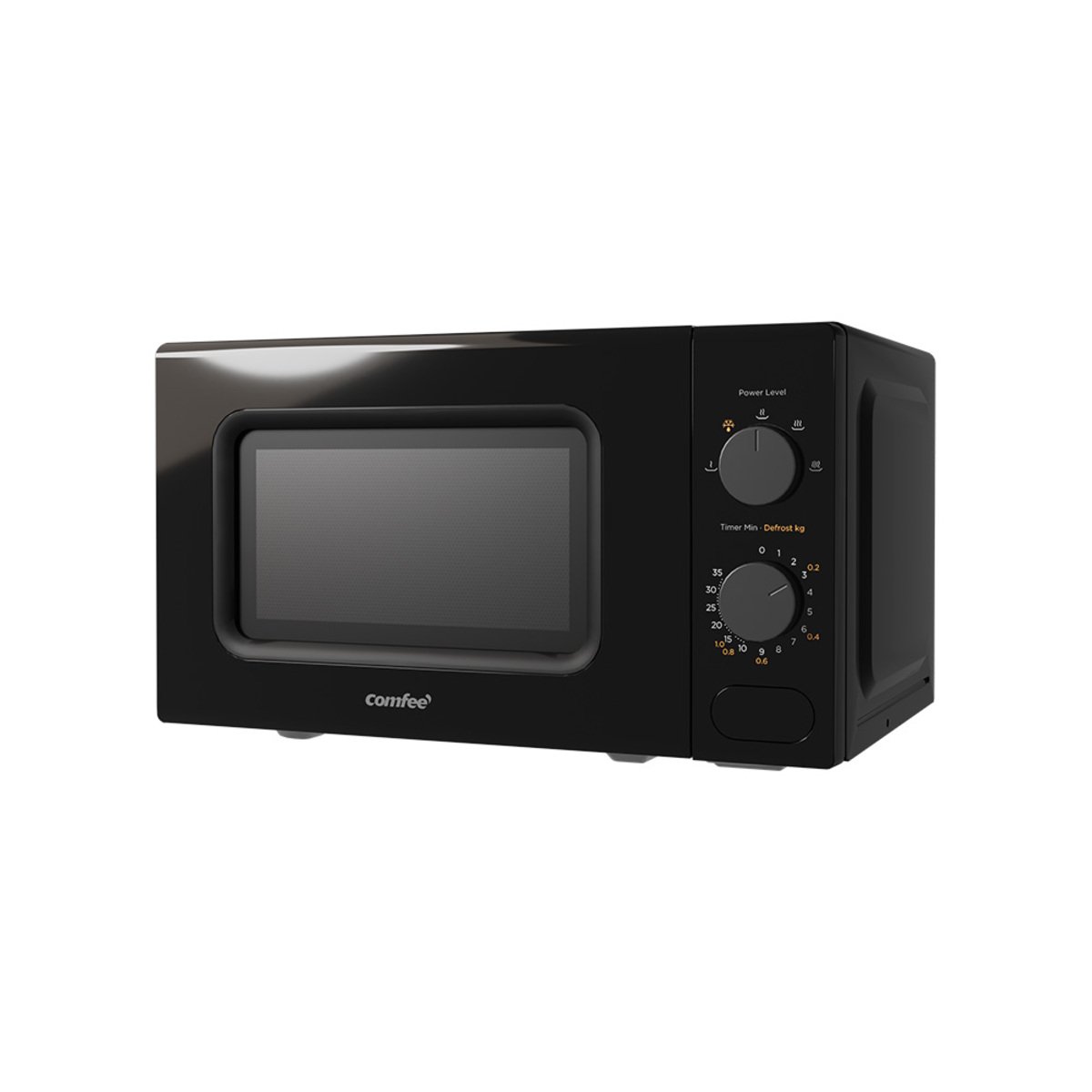 Comfee 700W 20L Countertop Microwave with Dual Knob - Black