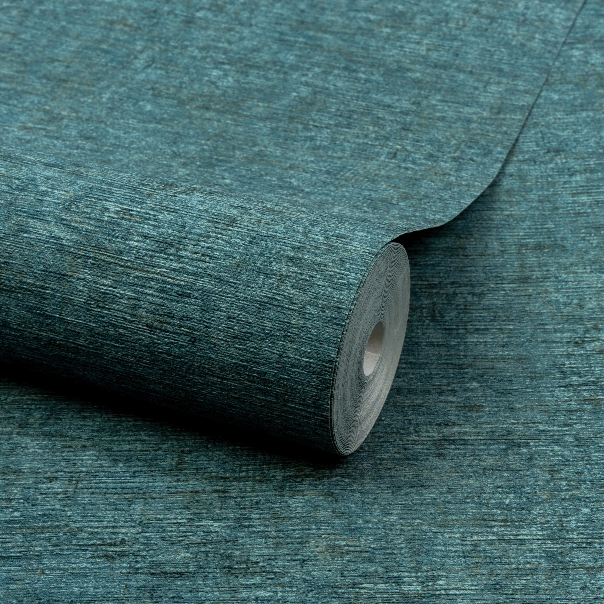 Grandeco Boutique Dakota Natural Texture Embossed Wallpaper - Teal