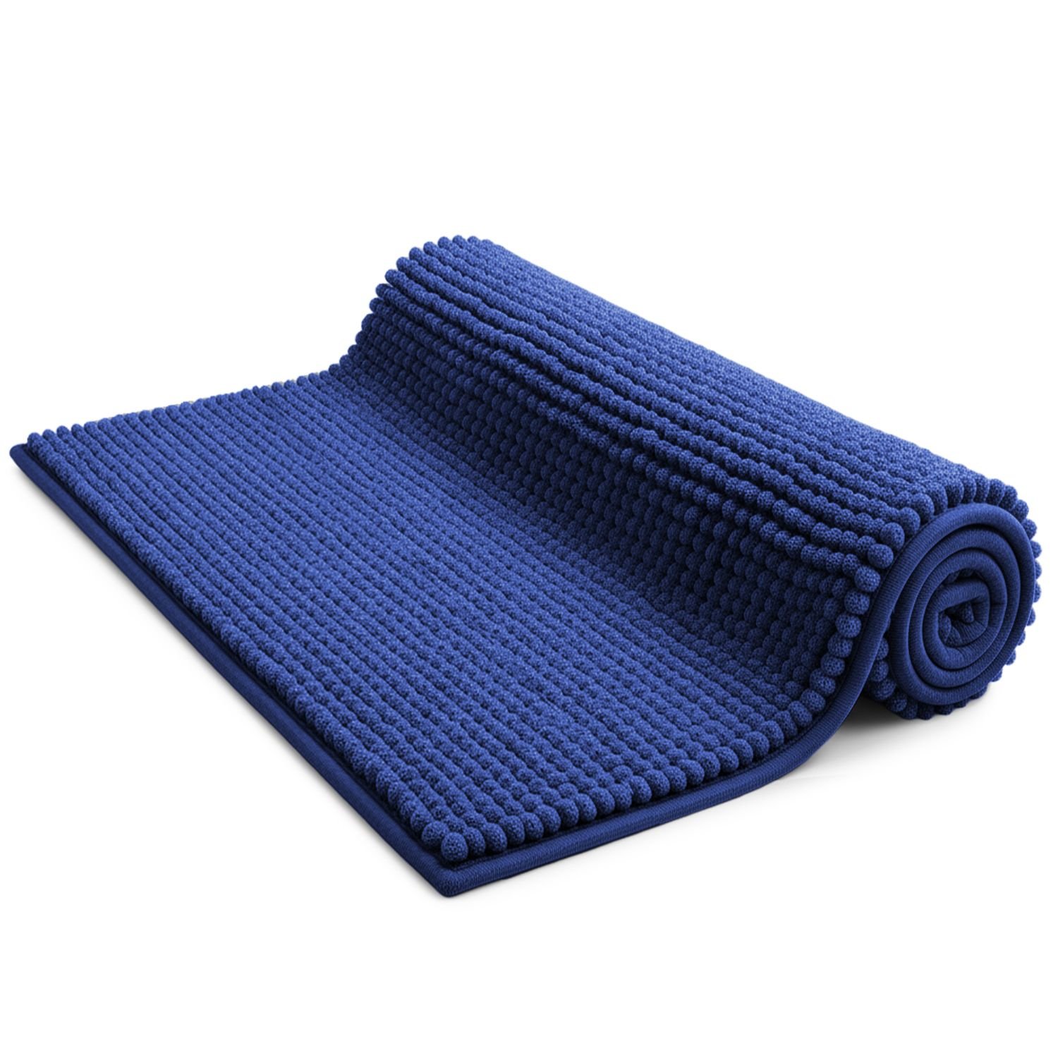 Keplin Chenille Non-Slip Bath Mat - 50 x 80cm - Navy