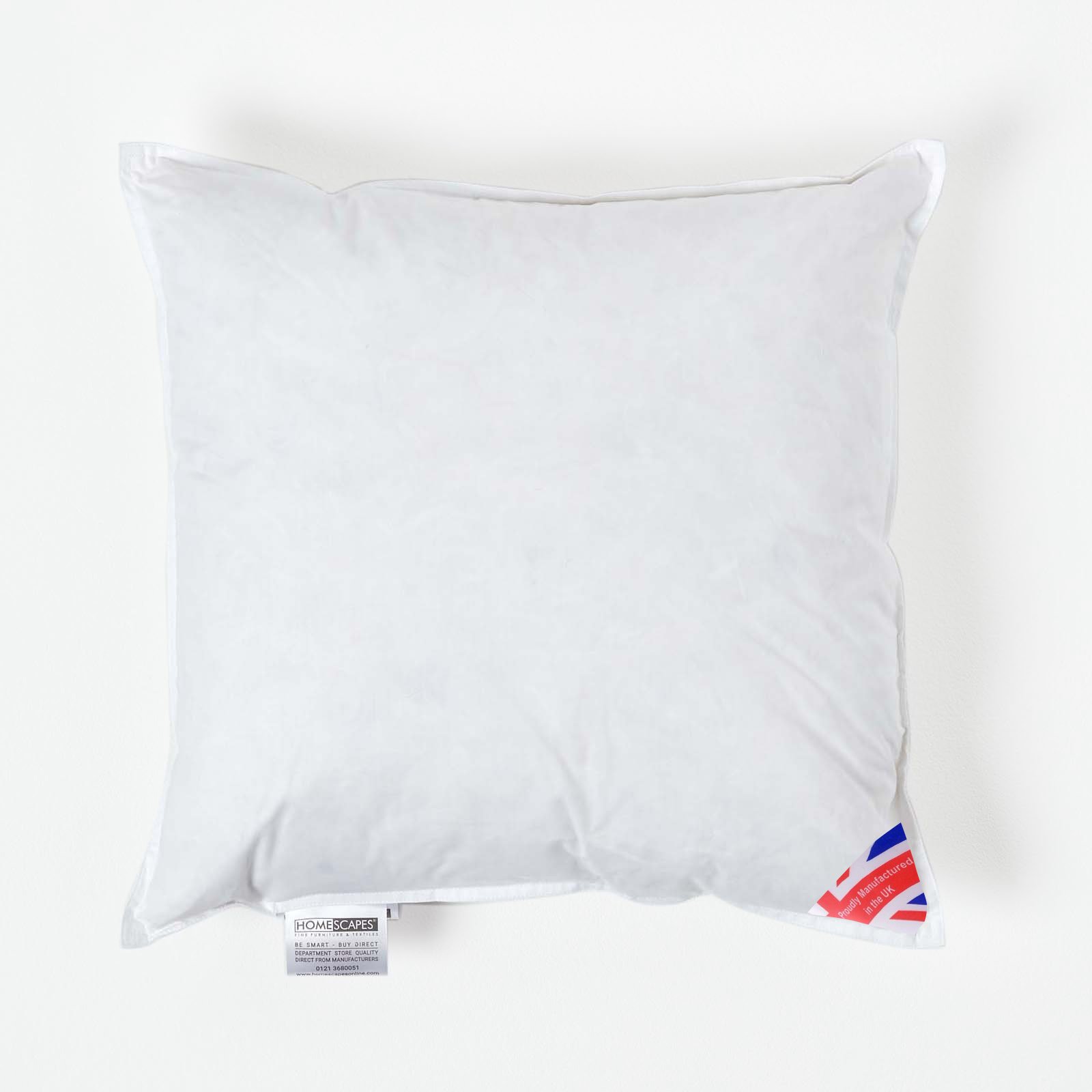 Homescapes Luxury Duck Down Cushion Pad Insert -  40 x 40 cm
