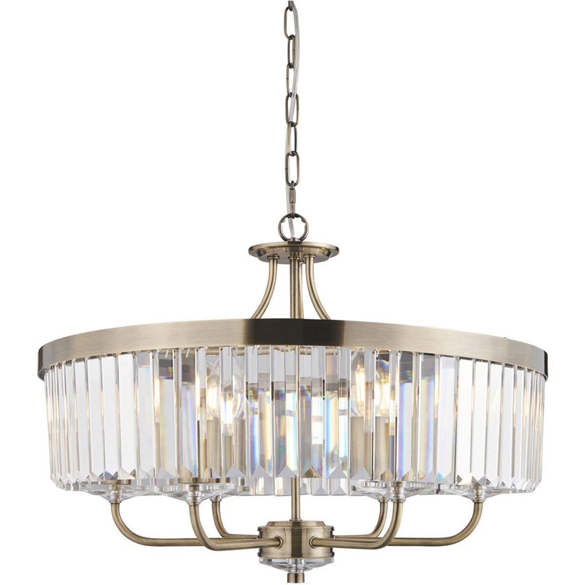 Loops Direct Steel LED Pendant Light - Antique Brass