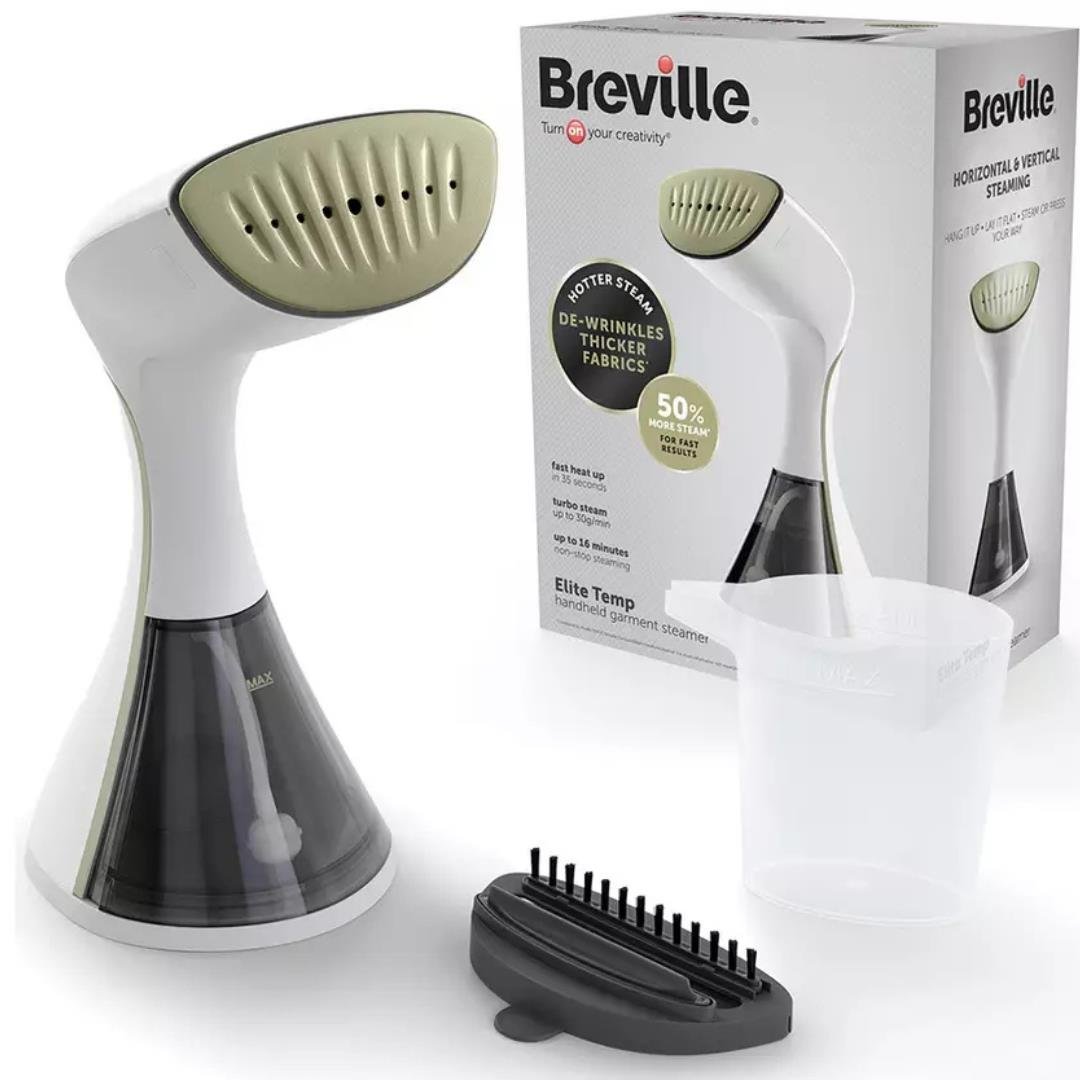 Breville EliteTEMP 1500W Handheld Garment Steamer - White