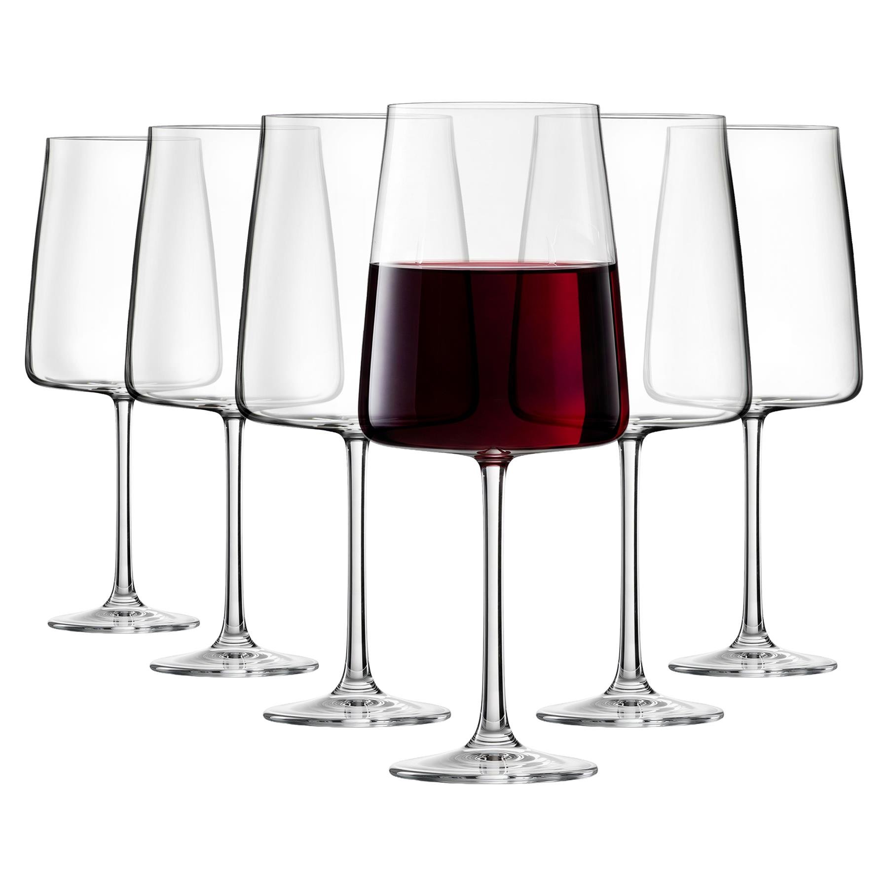 RCR Essential Crystal Red Wine Glasses - 650ml - Pack of 6