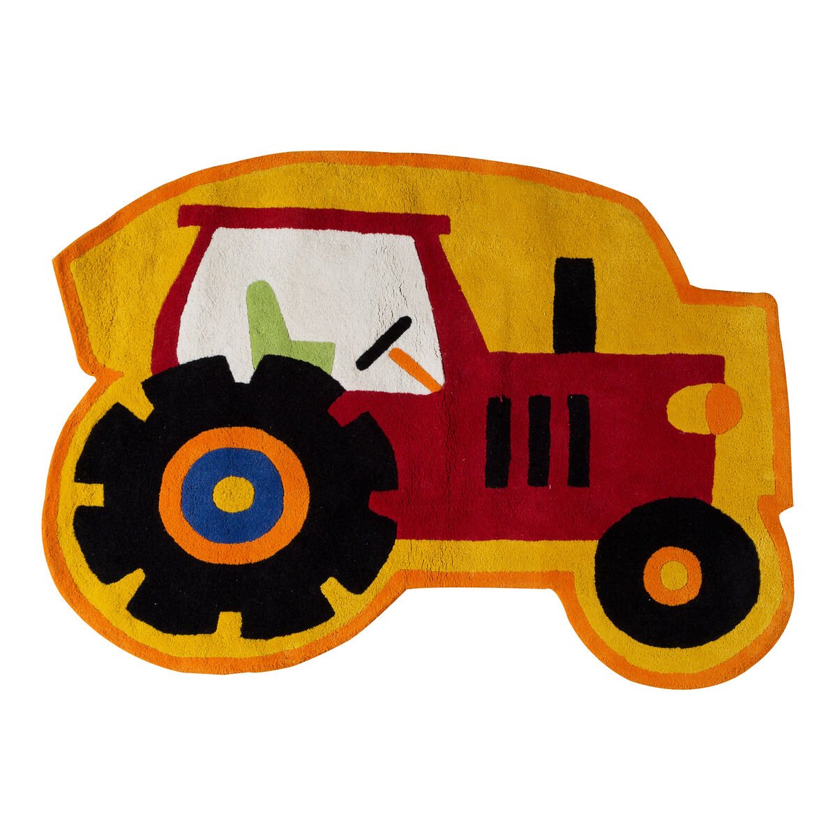 Orsina Red Kids Tractor Rug - 70 x 100cm