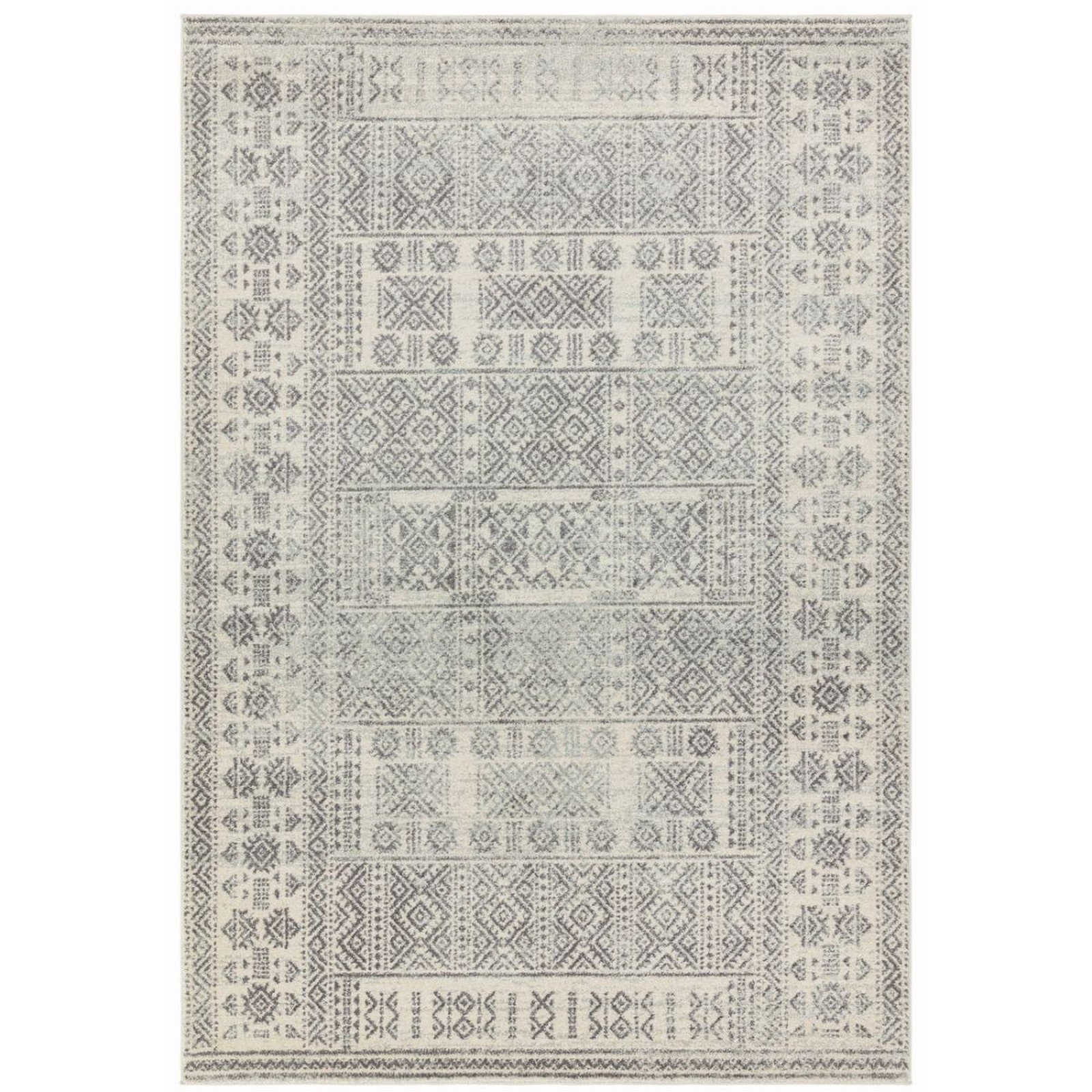 Mega Flooring Grey Traditional Abstract Rug - 120 x 170cm