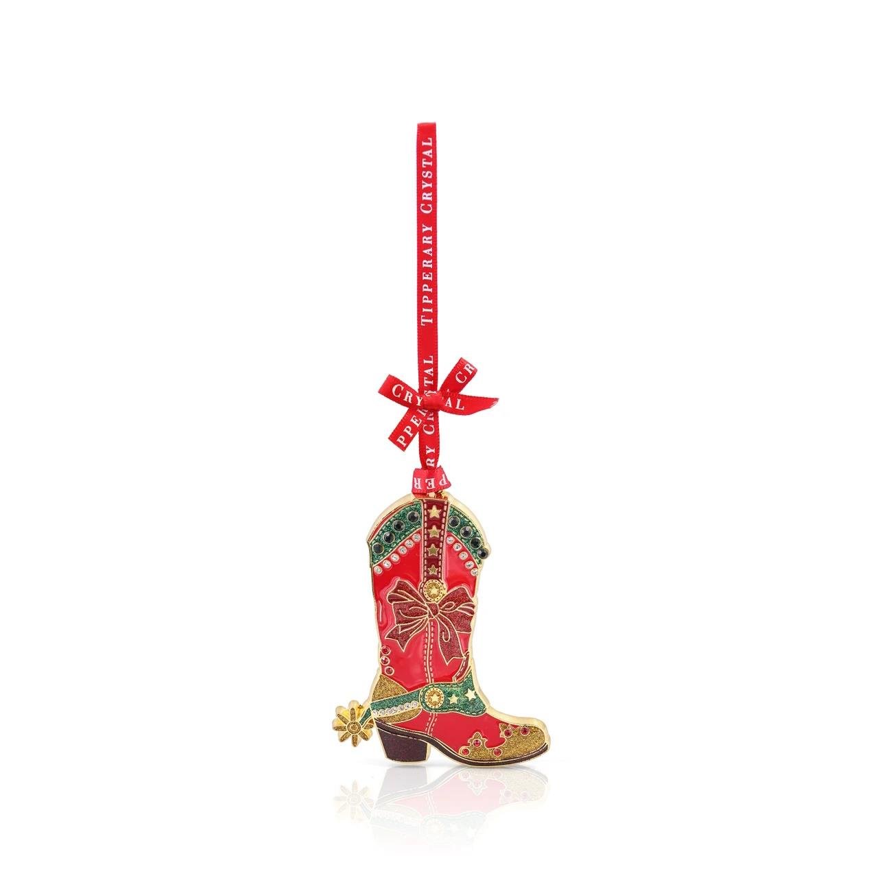 Tipperary Metal Sparkle Cowboy Boot Hanging Decoration