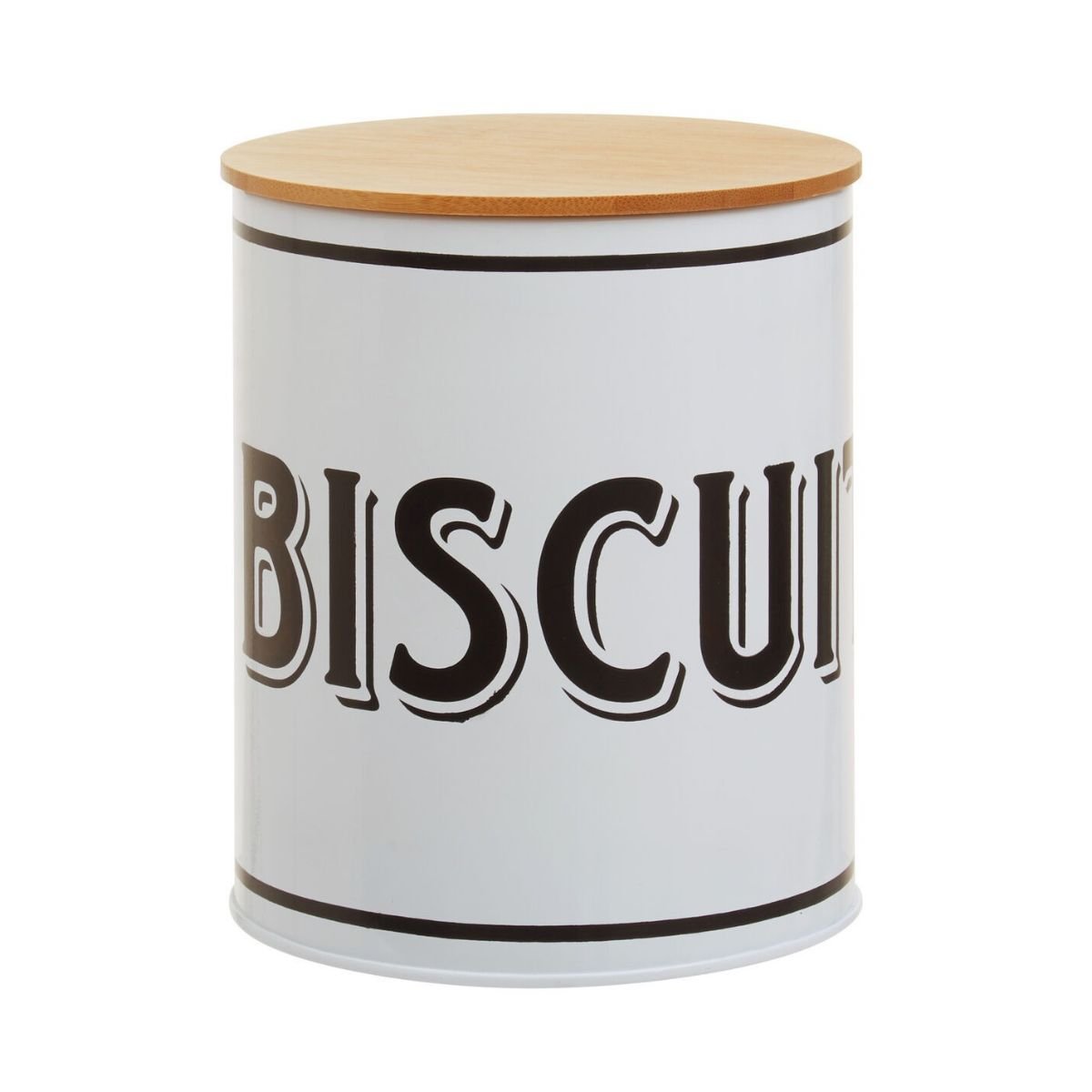 Orsina Grocer Metal Biscuit Canister – White