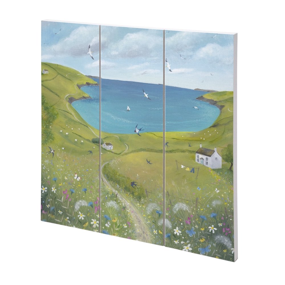 Julia Crossland Along The Coast Path Wood Plaque