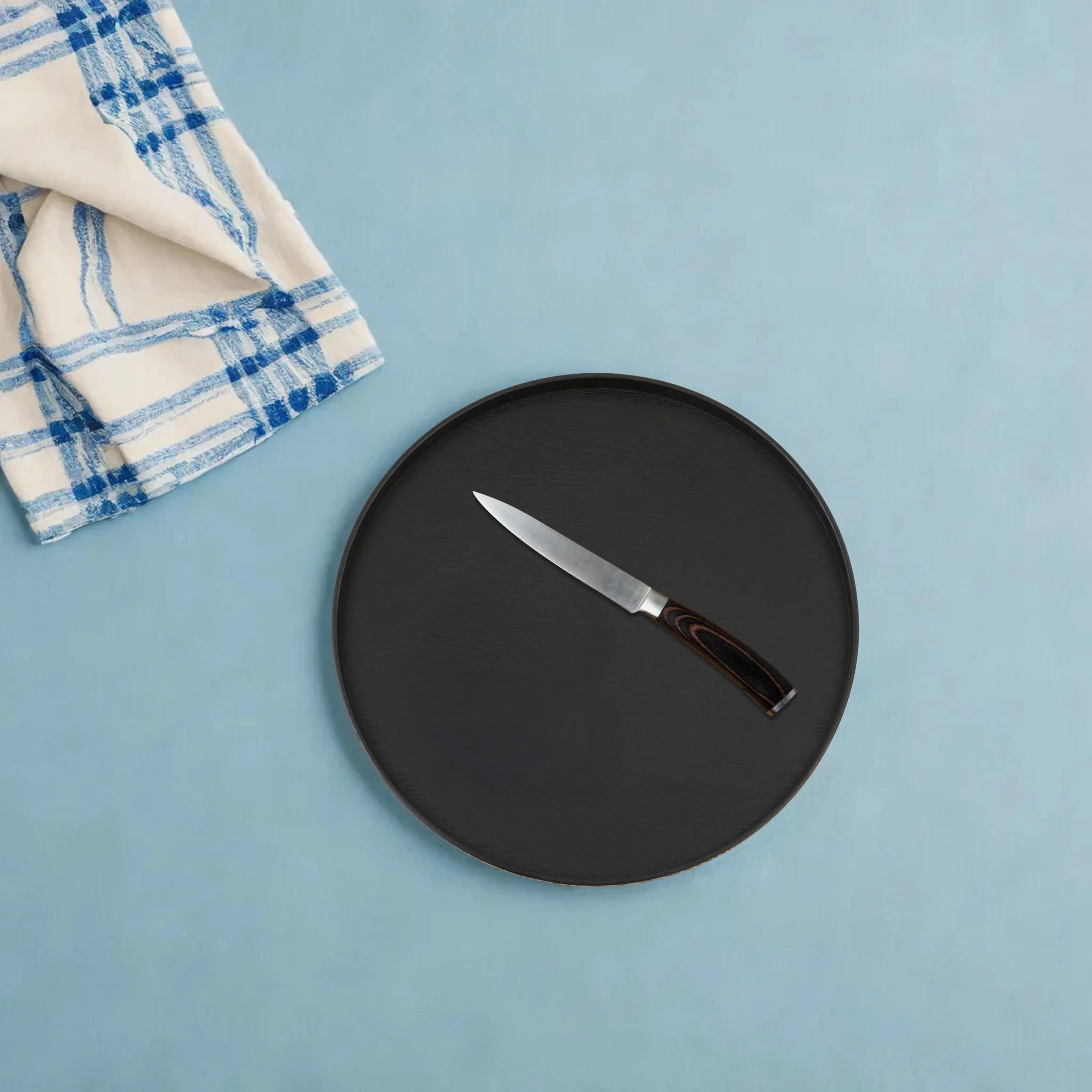 Orsina Bessan Medium Fir Wood Tray – Black