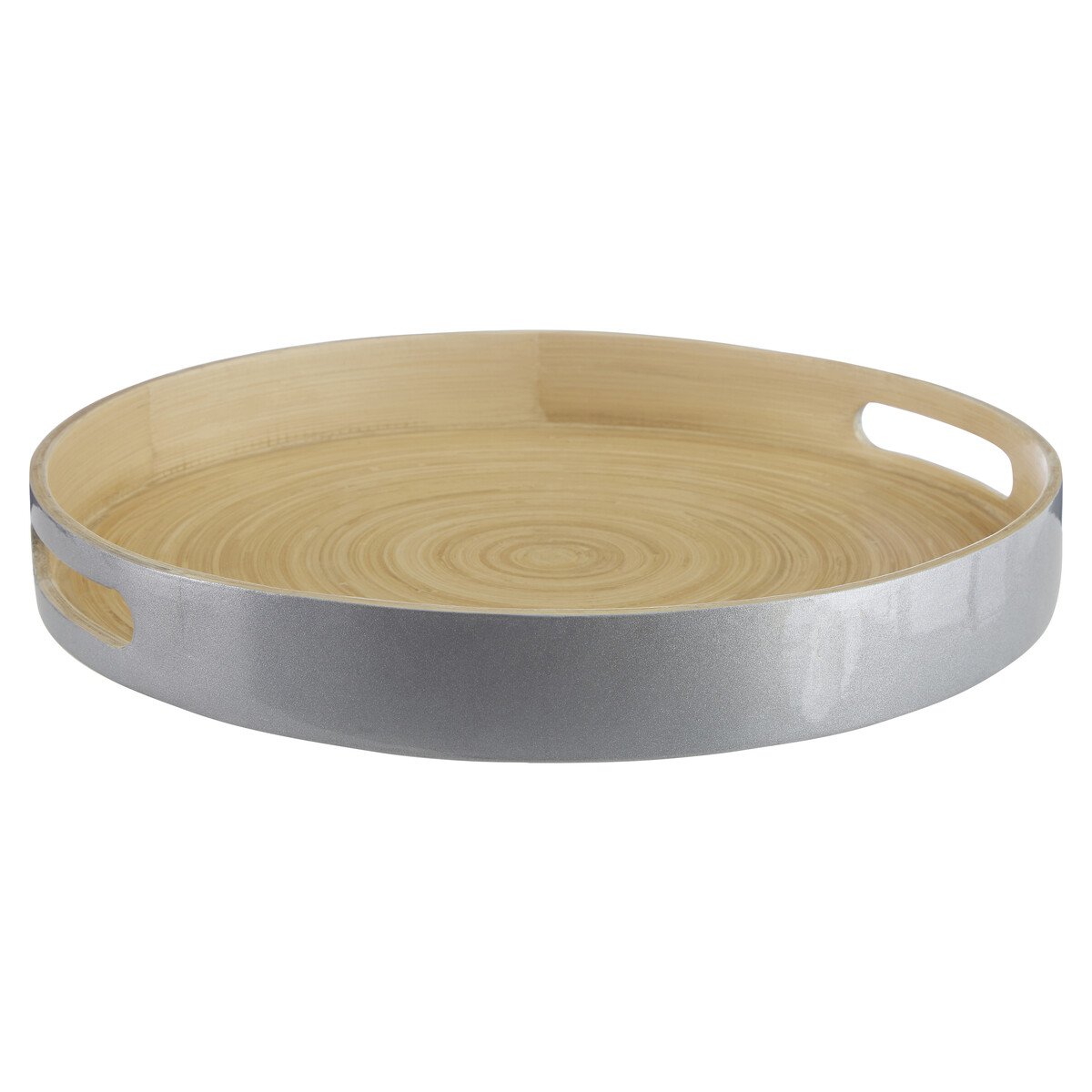 Orsina Kyoto Large Tray With Side Handles – Silver