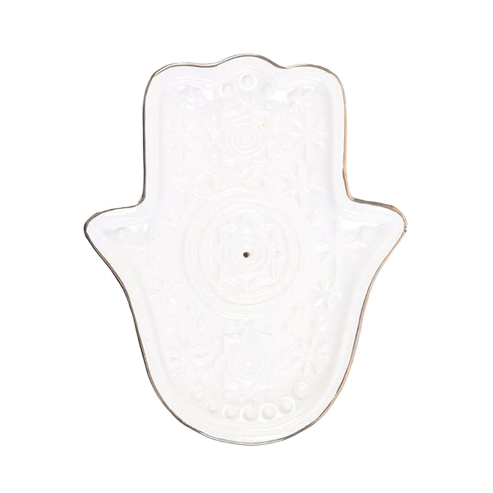 Something Different Hamsa Hand Incense Holder - White