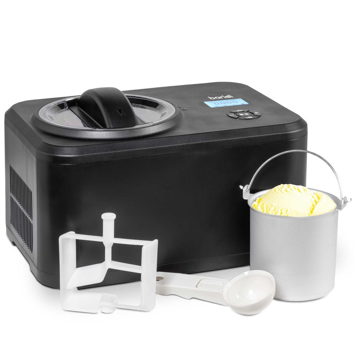 Baridi Automatic Churning Ice Cream Machine 1.5L - Black