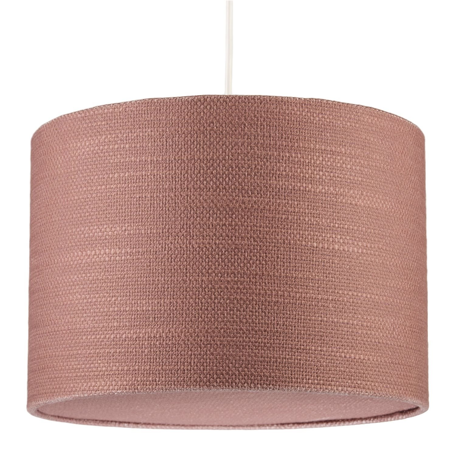 Happy Homewares Mocha Mousse Brown Textured Linen Pendant Shade - 30cm