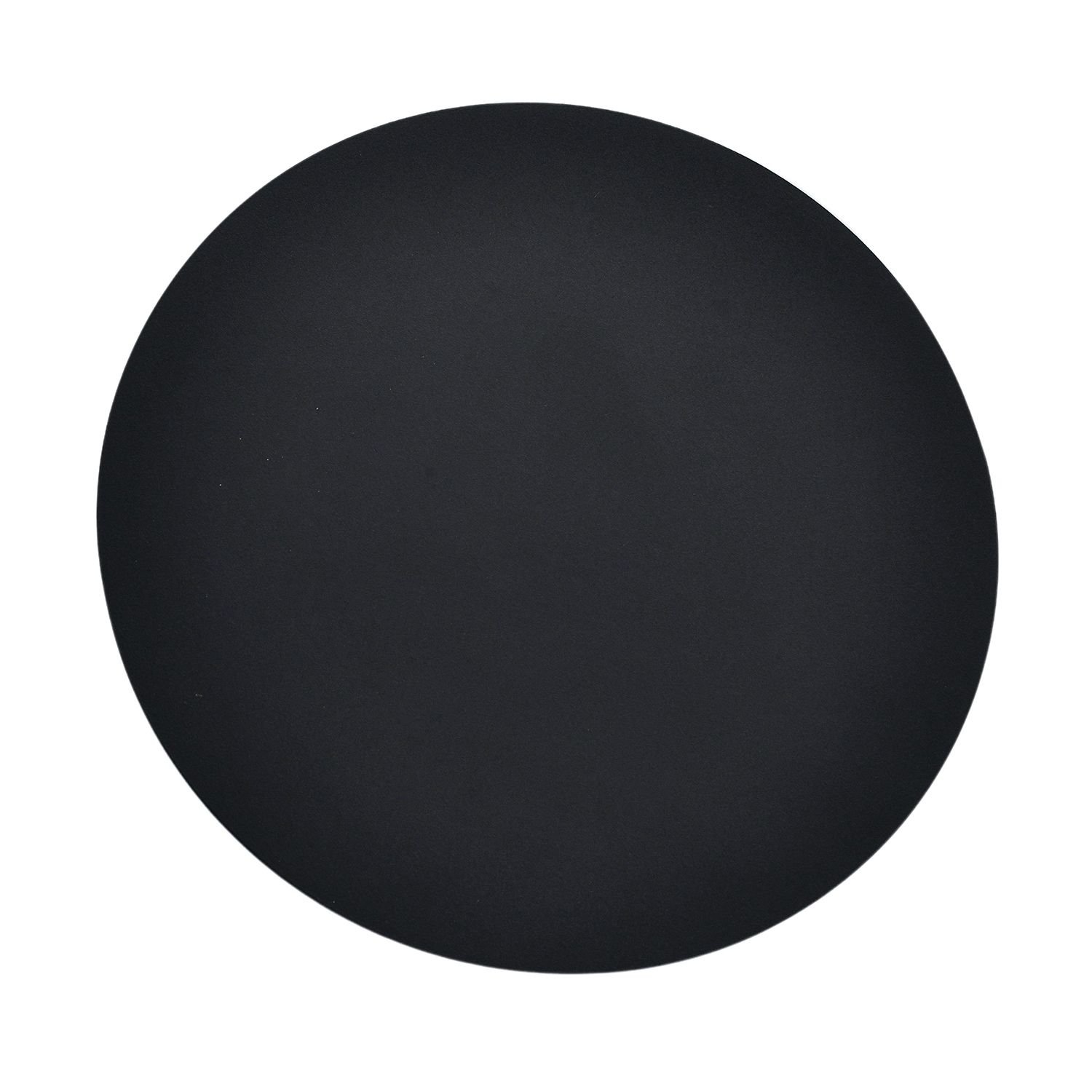 Happy Homewares Black Circular Halo LED in Matte Sand Black Wall Light - 22cm